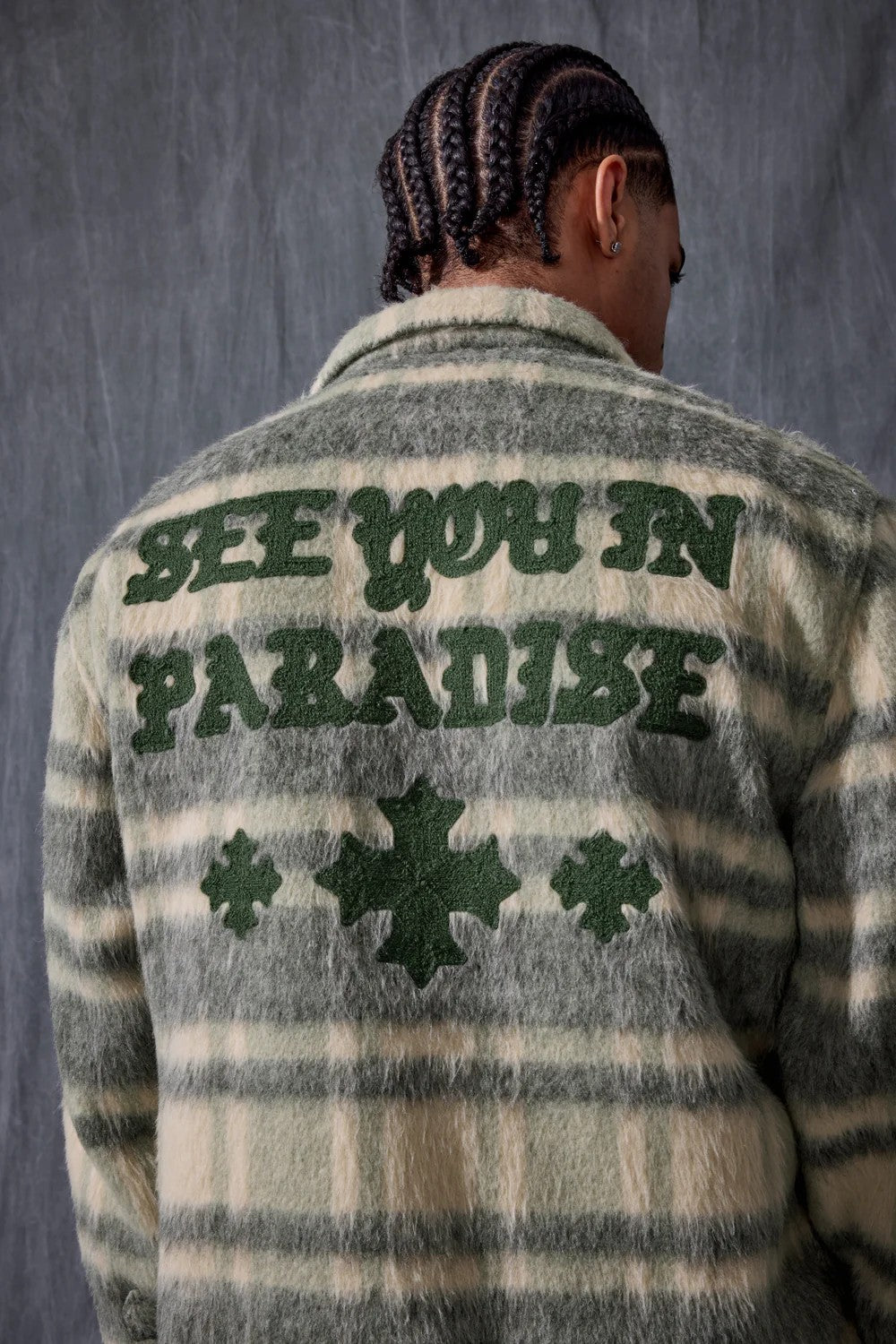 MENS JORDAN CRAIG PARADISE FLANNEL SHACKET (OLIVE)