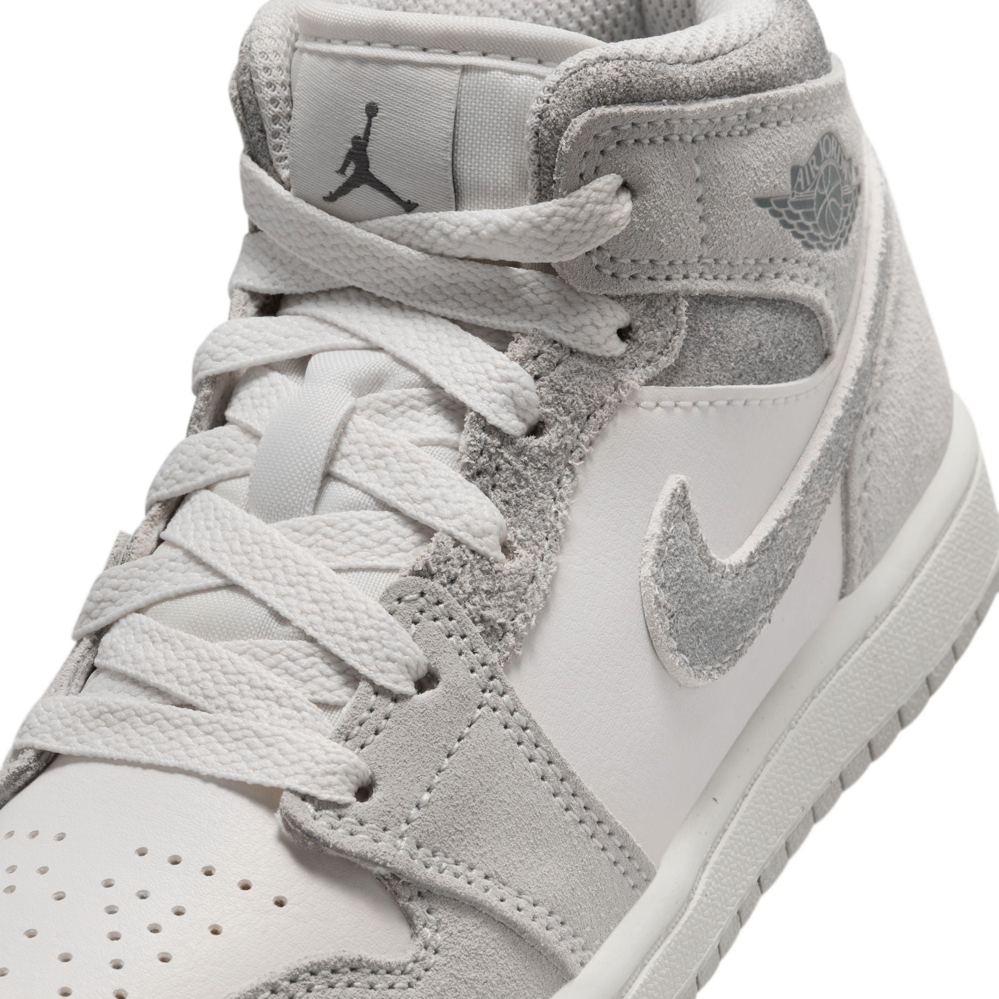 KIDS JORDAN 1 MID SE PS (NEUTRAL GREY/SMOKE GREY/SAIL)