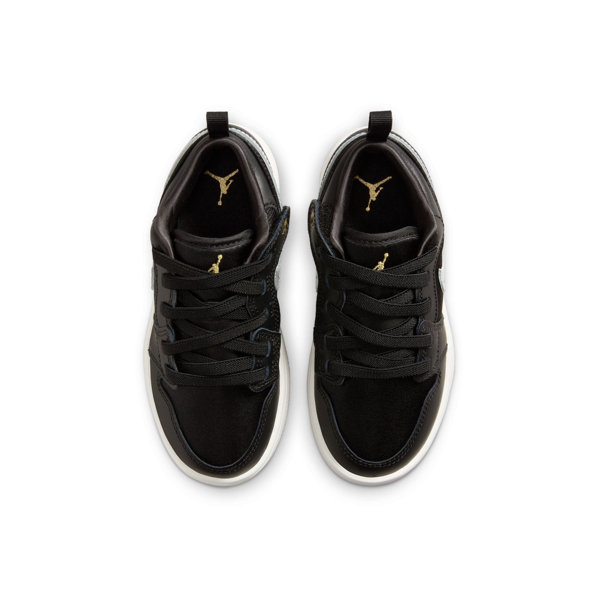 KIDS JORDAN 1 LOW ALT SE PS (BLACK/METALLIC SILVER/SAIL/METALLIC GOLD)