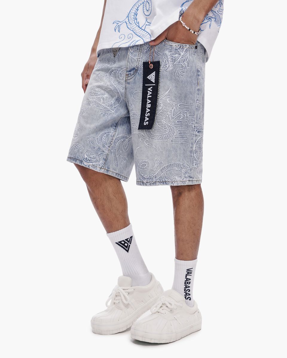 MENS VALABASAS "GANRU" SHORT (LIGHT BLUE WASH)