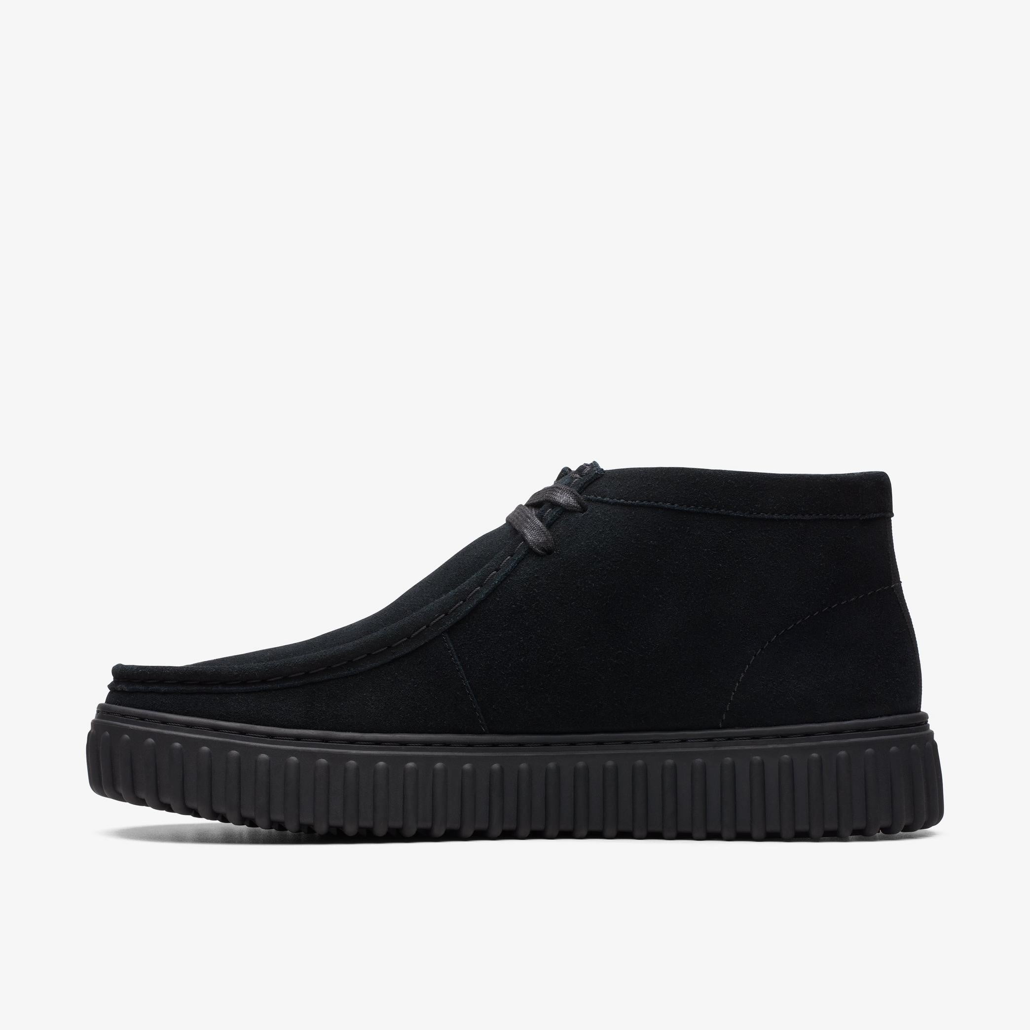 MENS CLARKS TORHILL HI (BLACK SUEDE)