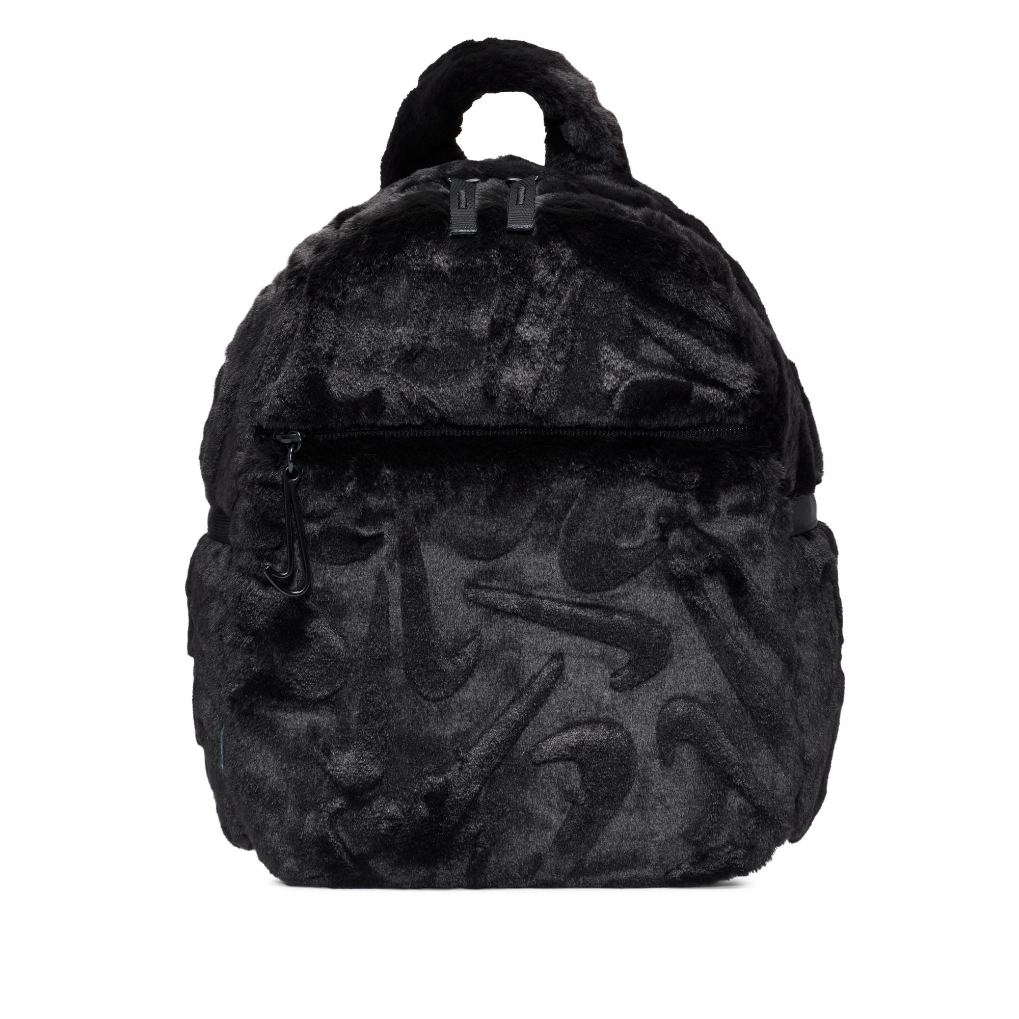 NIKE SPORTSWEAR FAUX FUR MINI BACKPACK (BLACK)