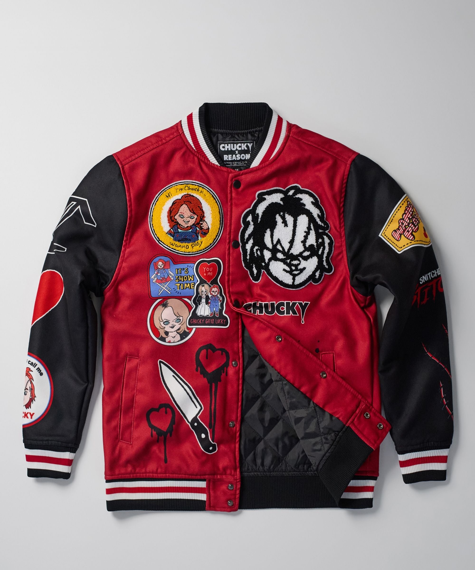 MENS REASON CHUCKY VARSITY JACKET (RED)