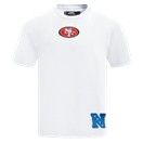 MENS PRO STANDARD SAN FRANCISCO 49ERS WINGSPAN M CJ DROP SHOULDER T-SHIRT (WHITE)