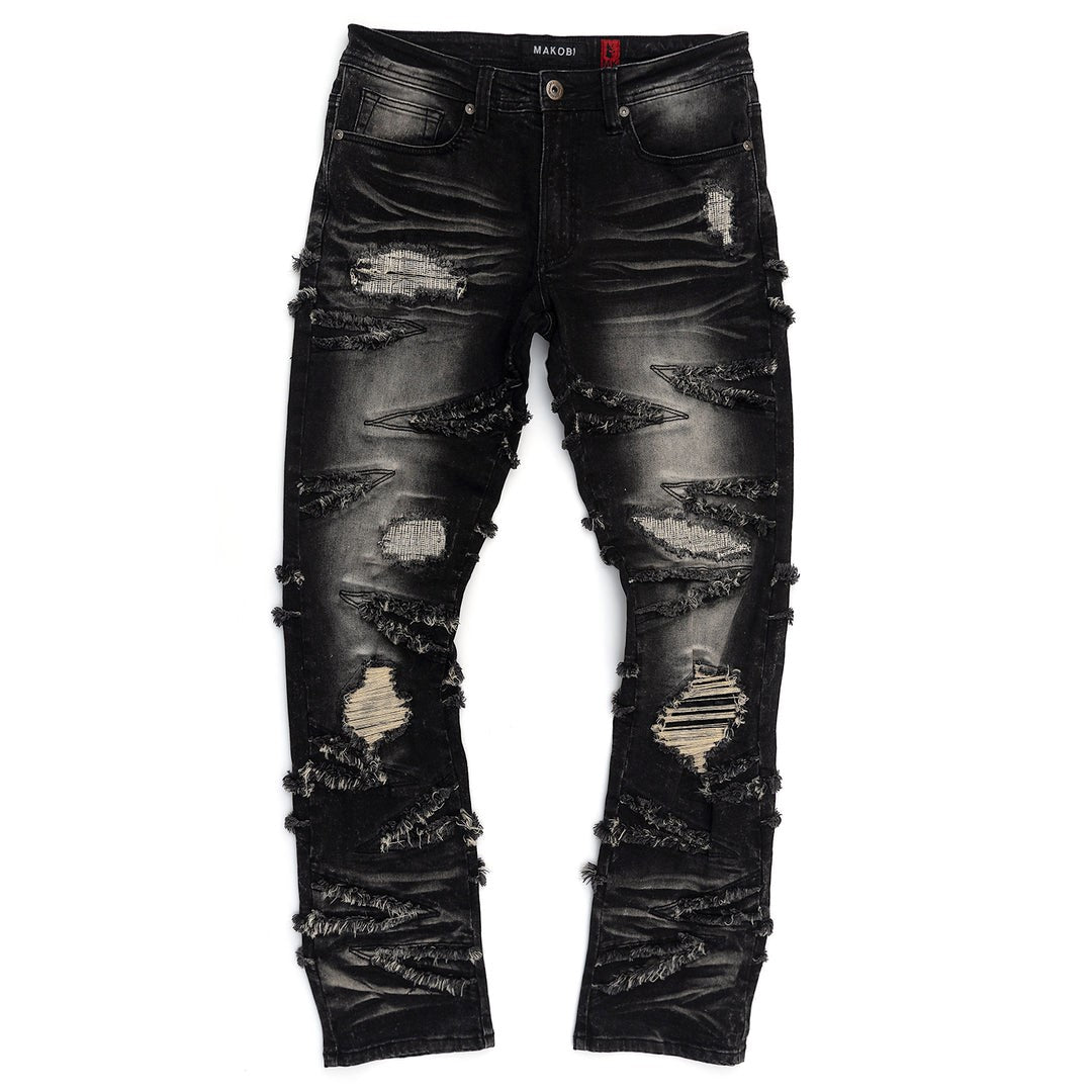 MENS MAKOBI LOMBARDI JEAN (BLACK WASH)