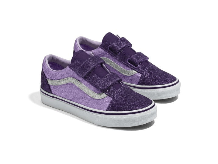 KIDS VANS OLD SKOOL V PS (GLITTER PURPLE)