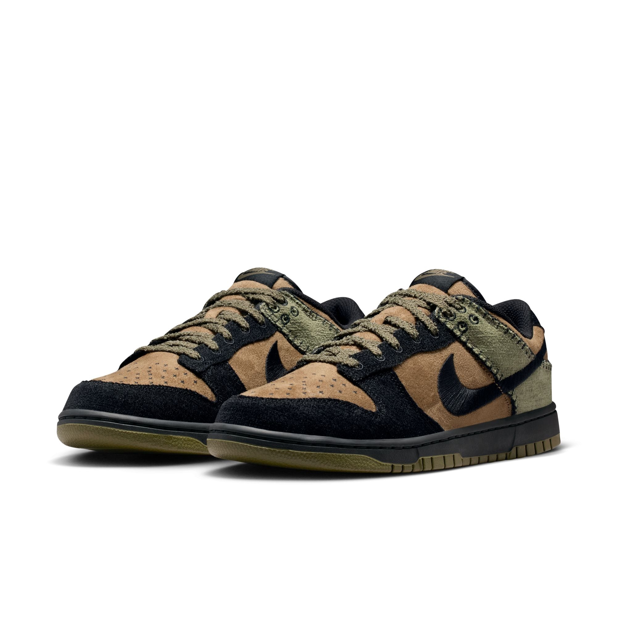 MENS NIKE DUNK LOW RETRO SE (BROWN KELP/BLACK/MEDIUM OLIVE)