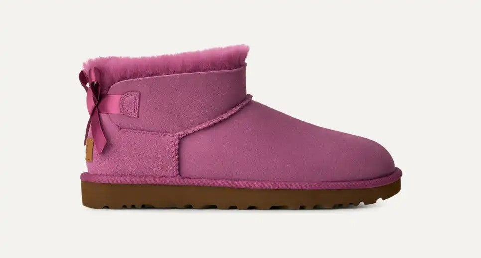 WOMENS UGG ULTRA MINI BAILEY BOW (DARK WINTERBERRY)