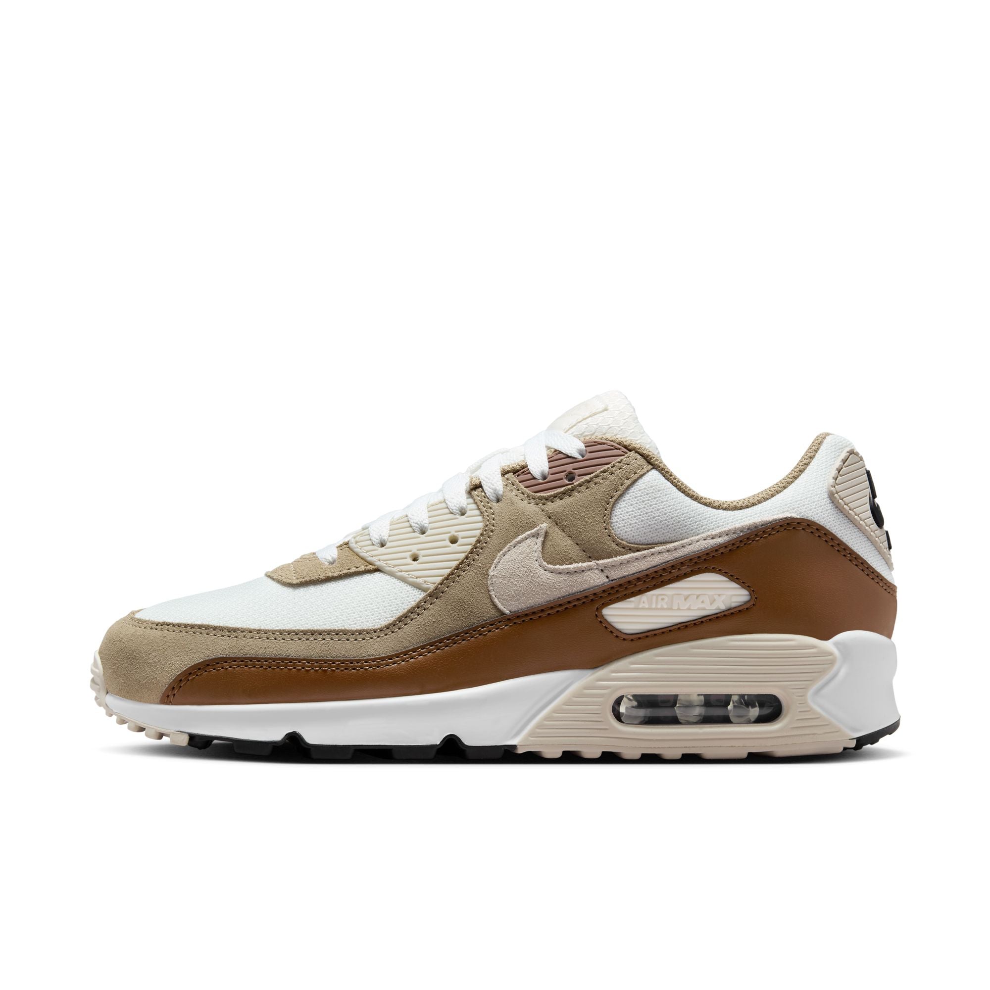 MENS NIKE AIR MAX 90 (SUMMIT WHITE/BLACK/KHAKI)