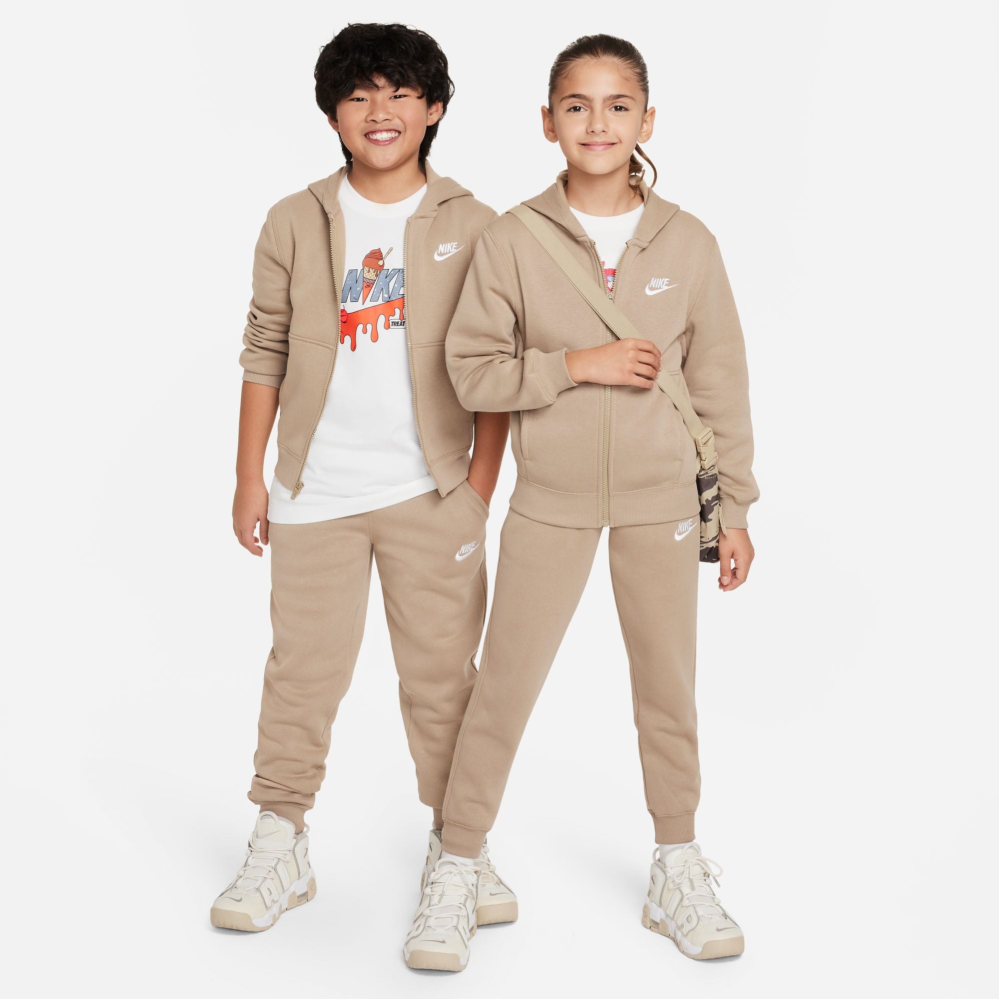 KIDS NSW CLUB FLC FZ TRACKSUIT (KHAKI/WHITE)