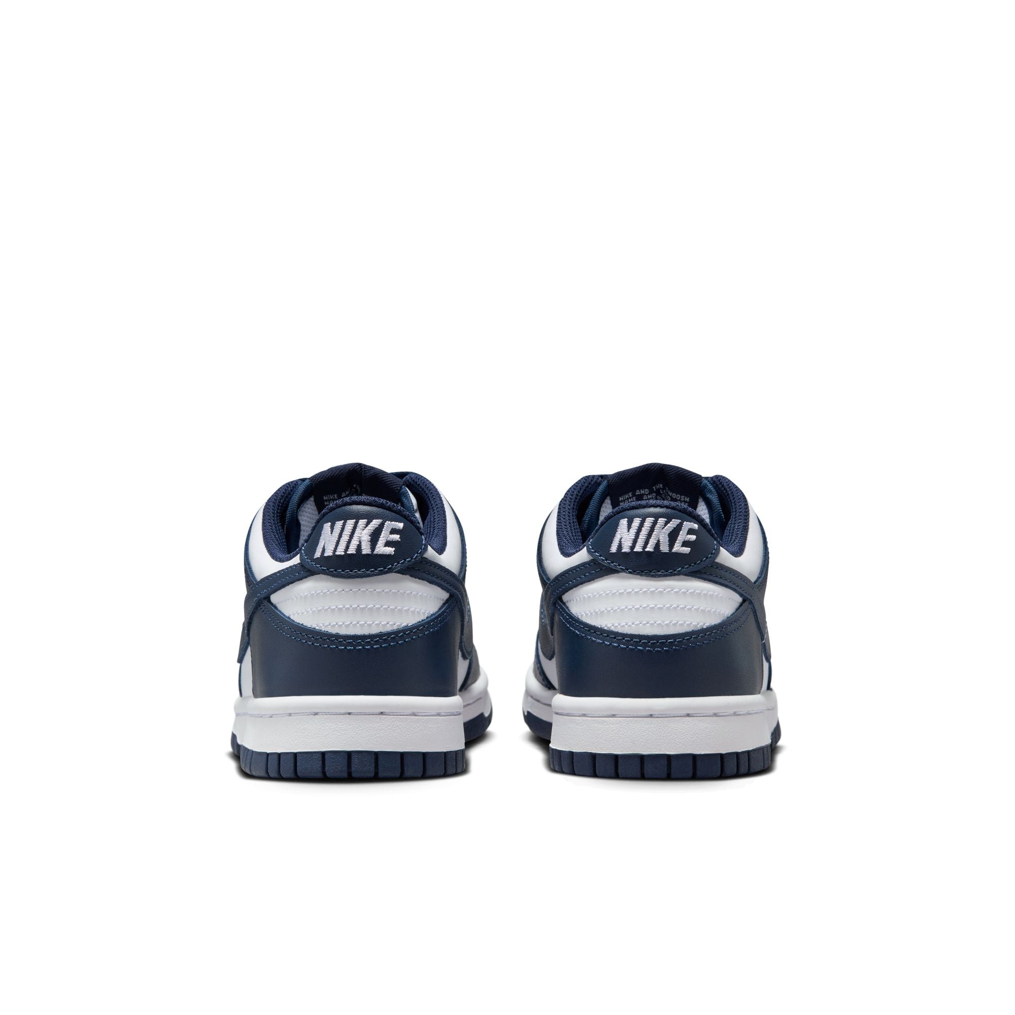 KIDS NIKE DUNK LOW GS (WHITE/MIDNIGHT NAVY)