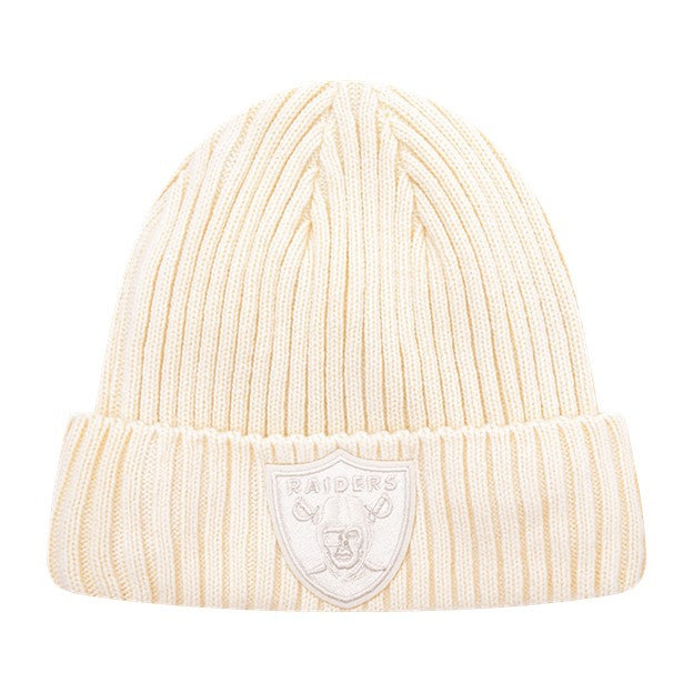PRO STANDARD LAS VEGAS RAIDERS NEUTRAL BEANIE (EGGSHELL)