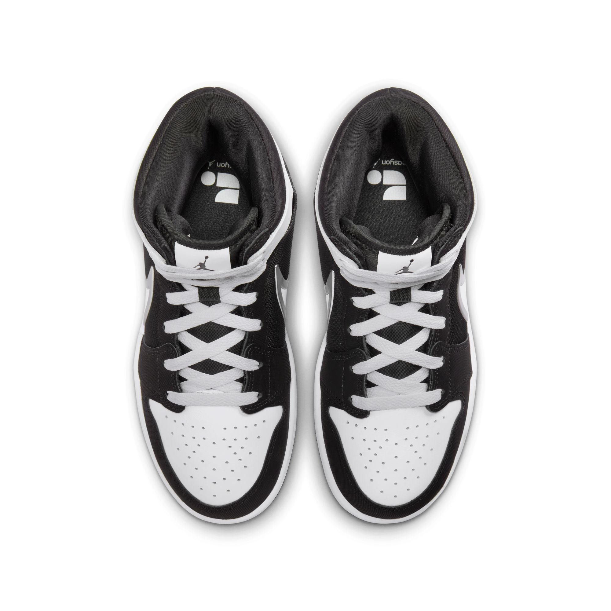 KIDS JORDAN 1 MID RM EASYON GS (BLACK/WHITE)