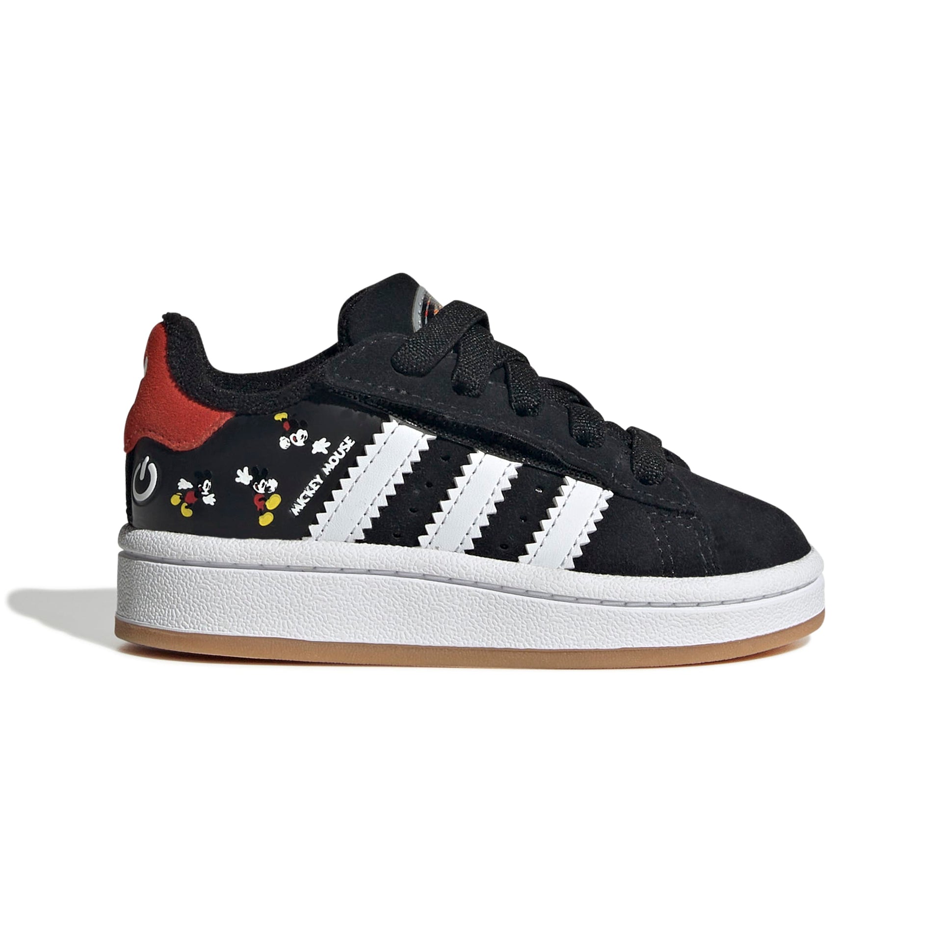 adidas Disney Mickey Mouse Campus 00s LED Lights Comfort Closure Elastic Lace Shoes Kids Black 7K