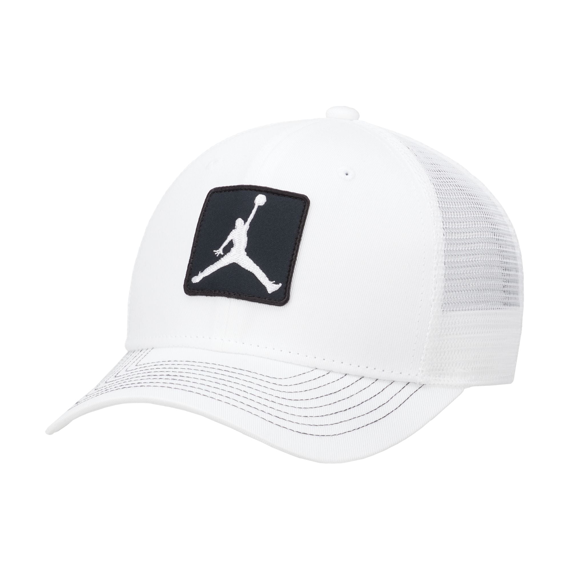 JORDAN RISE TRUCKER HAT (WHITE/BLACK)