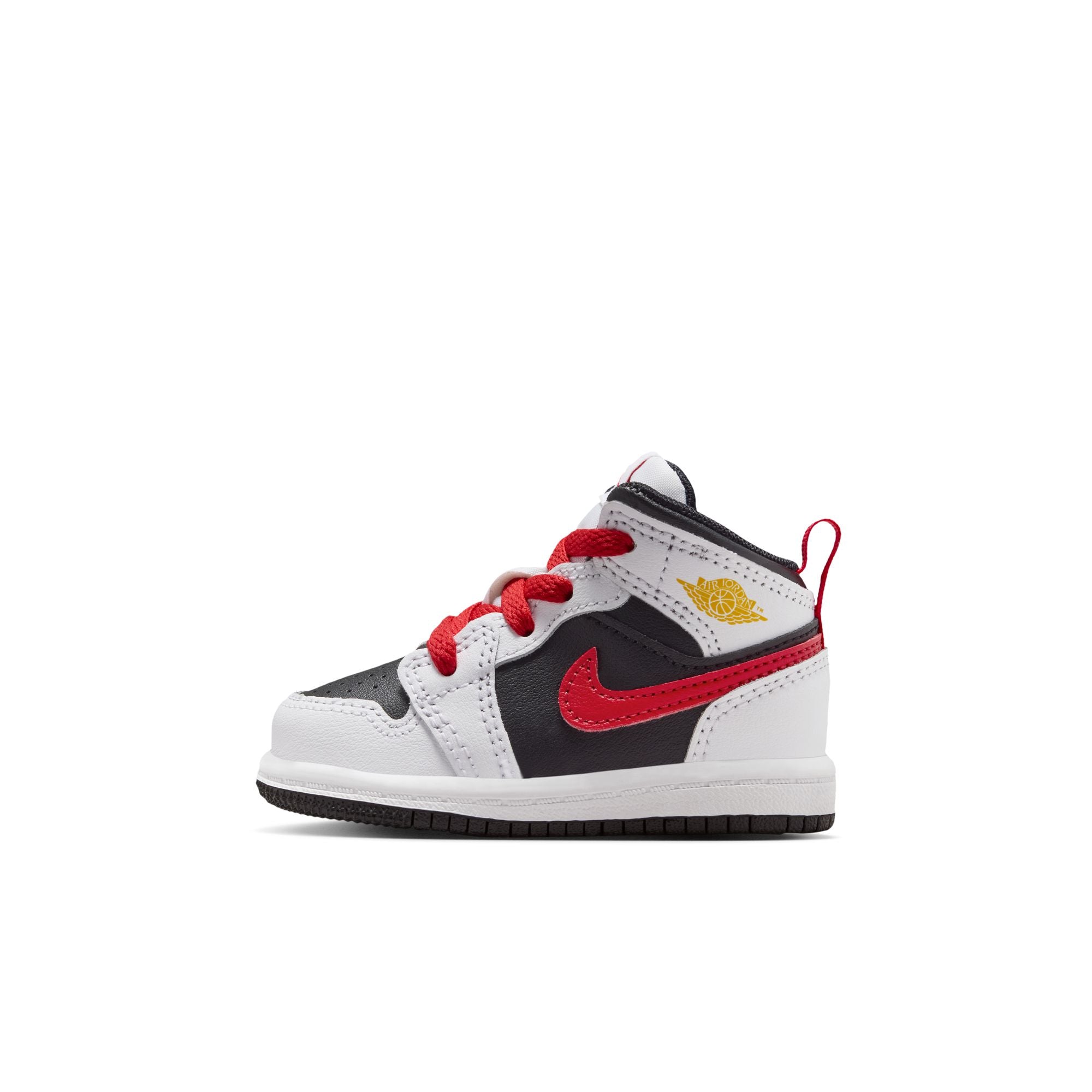 KIDS JORDAN 1 MID TD (BLACK/WHITE/SPEED RED)