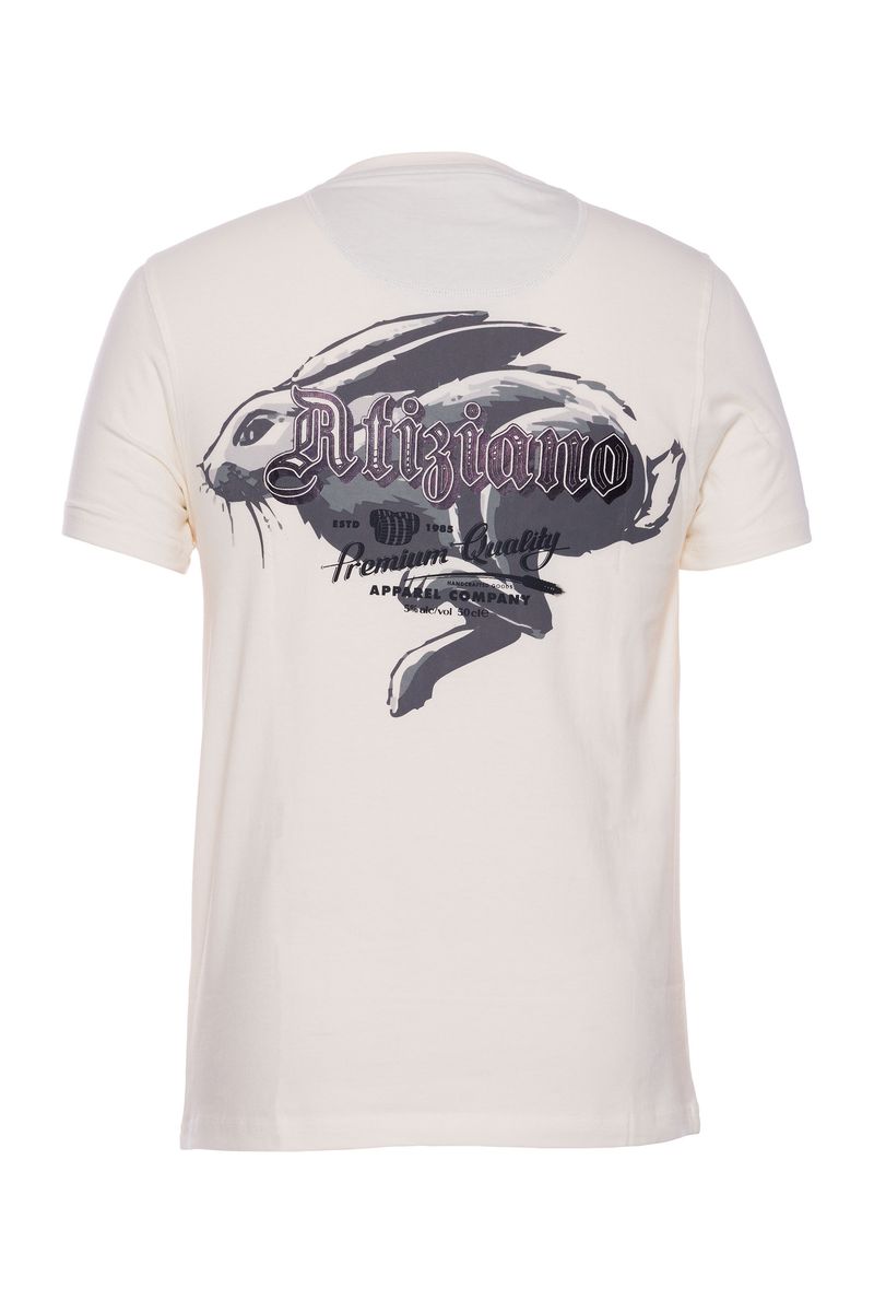 HEFFENER | MENS GRAPHIC CREW NECK (SNOW WHITE)