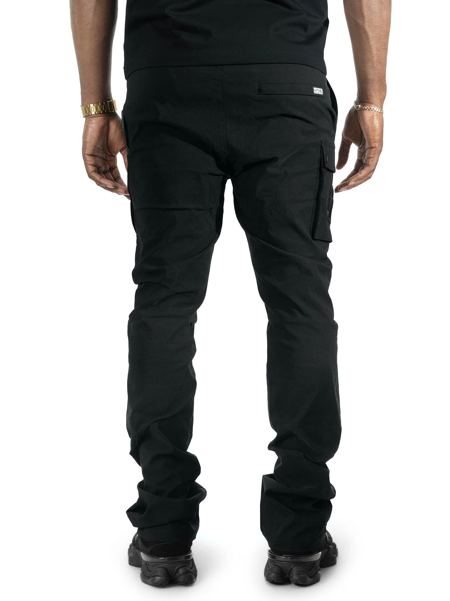 MENS MAKOBI ADORNI NYLON STACKED PANT (BLACK)