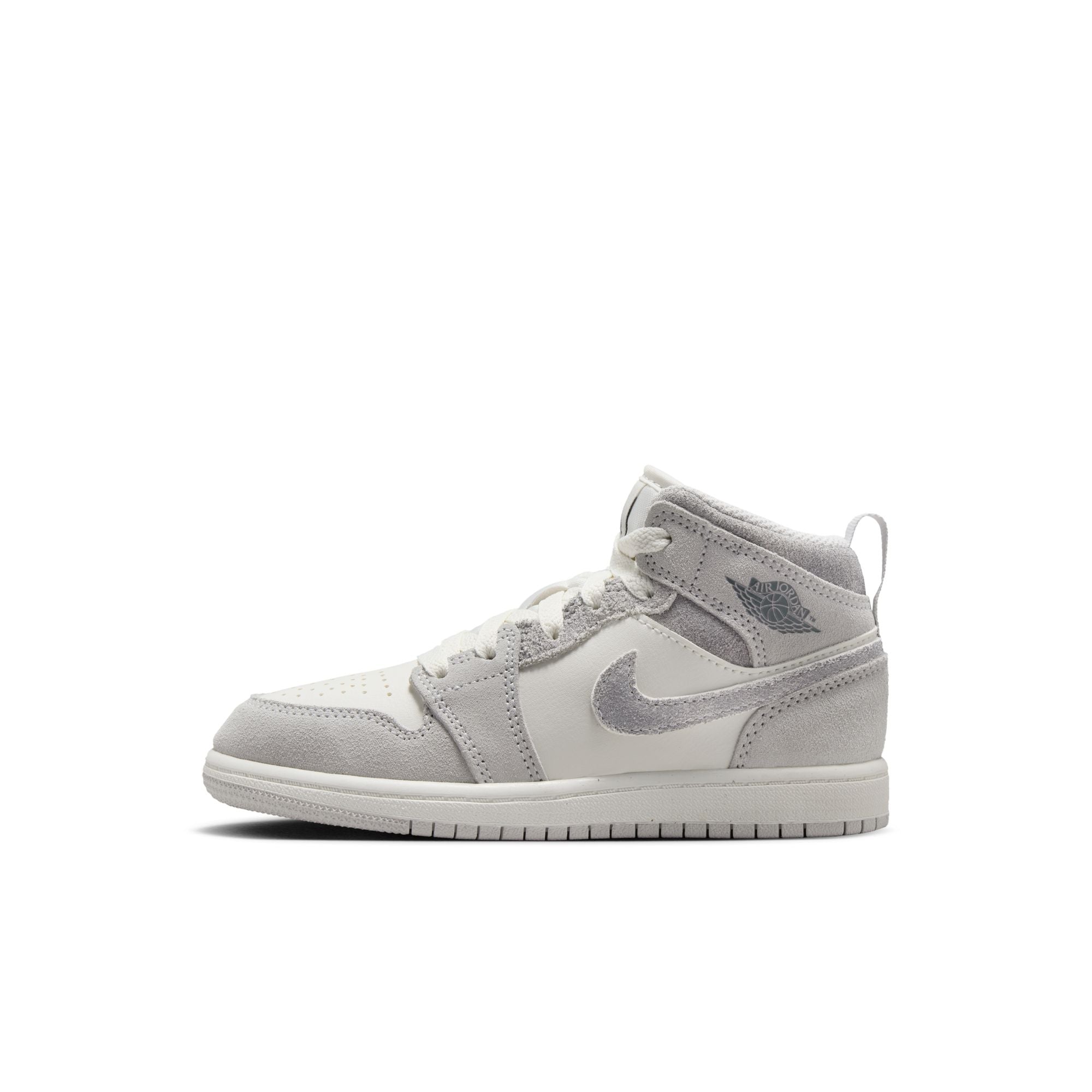 KIDS JORDAN 1 MID SE PS (NEUTRAL GREY/SMOKE GREY/SAIL)