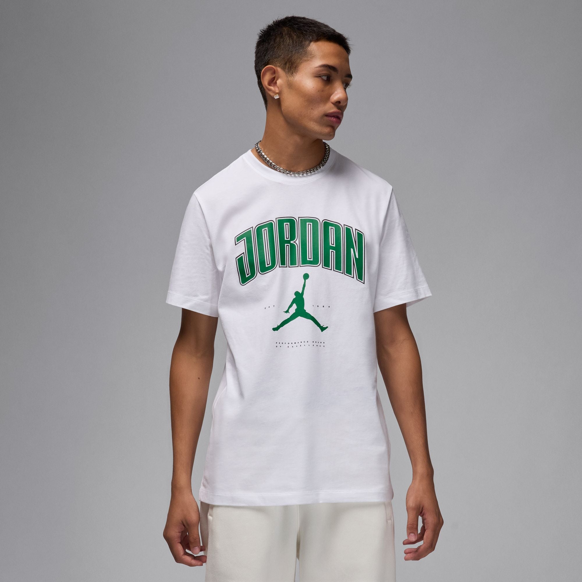 MENS JORDAN CITY 88 T-SHIRT (WHITE/PINE GREEN)