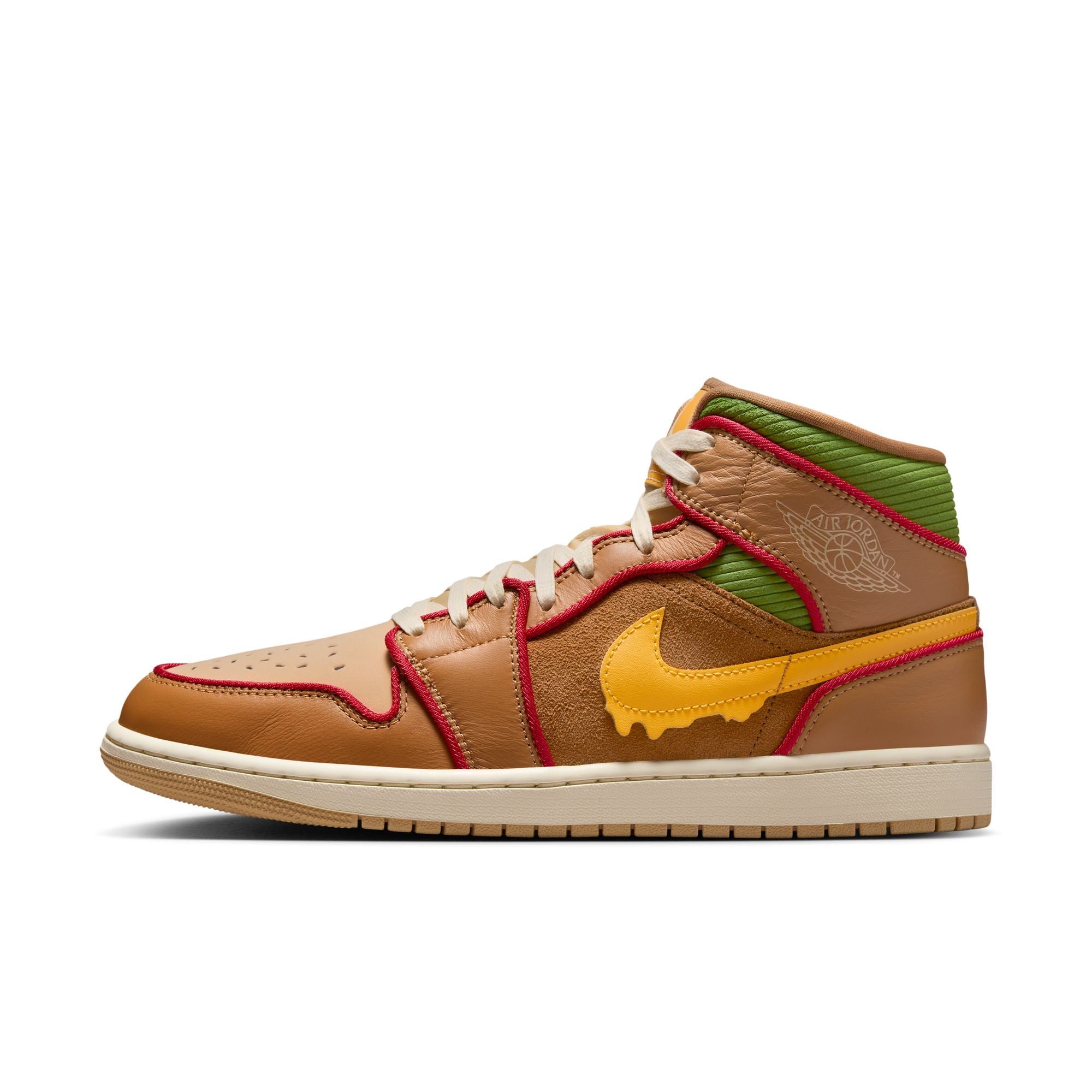 MENS AIR JORDAN 1 MID SE (CHEESEBURGER)