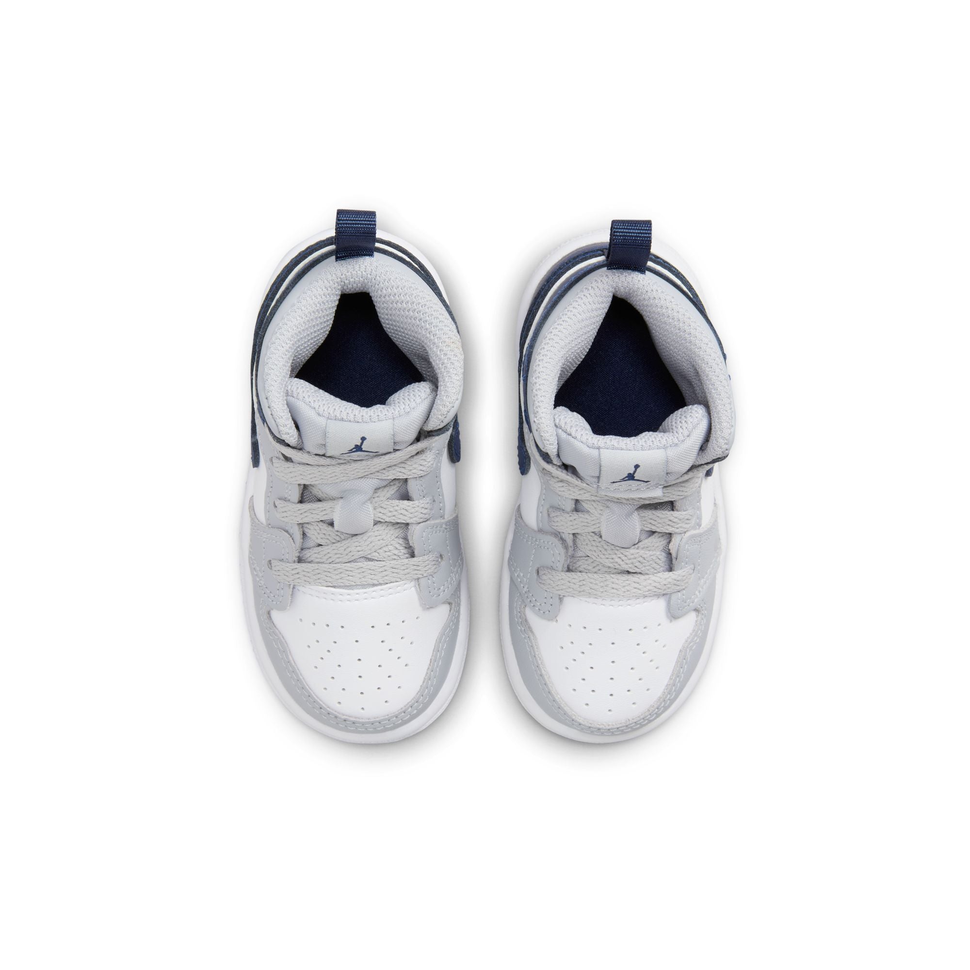 KIDS JORDAN 1 MID TD (WHITE/MIDNIGHT NAVY)