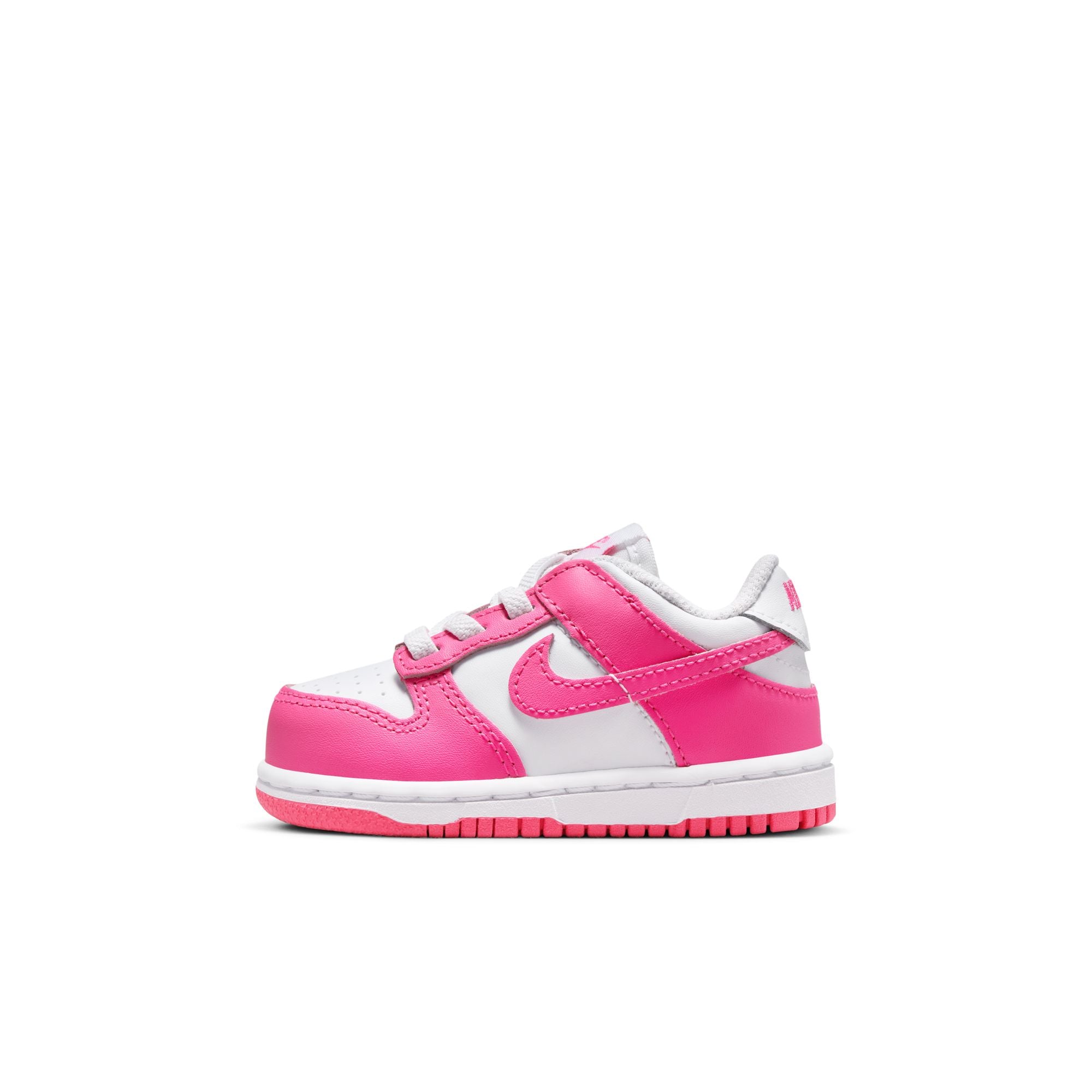 KIDS NIKE DUNK LOW TD (WHITE/LASER FUCHSIA)