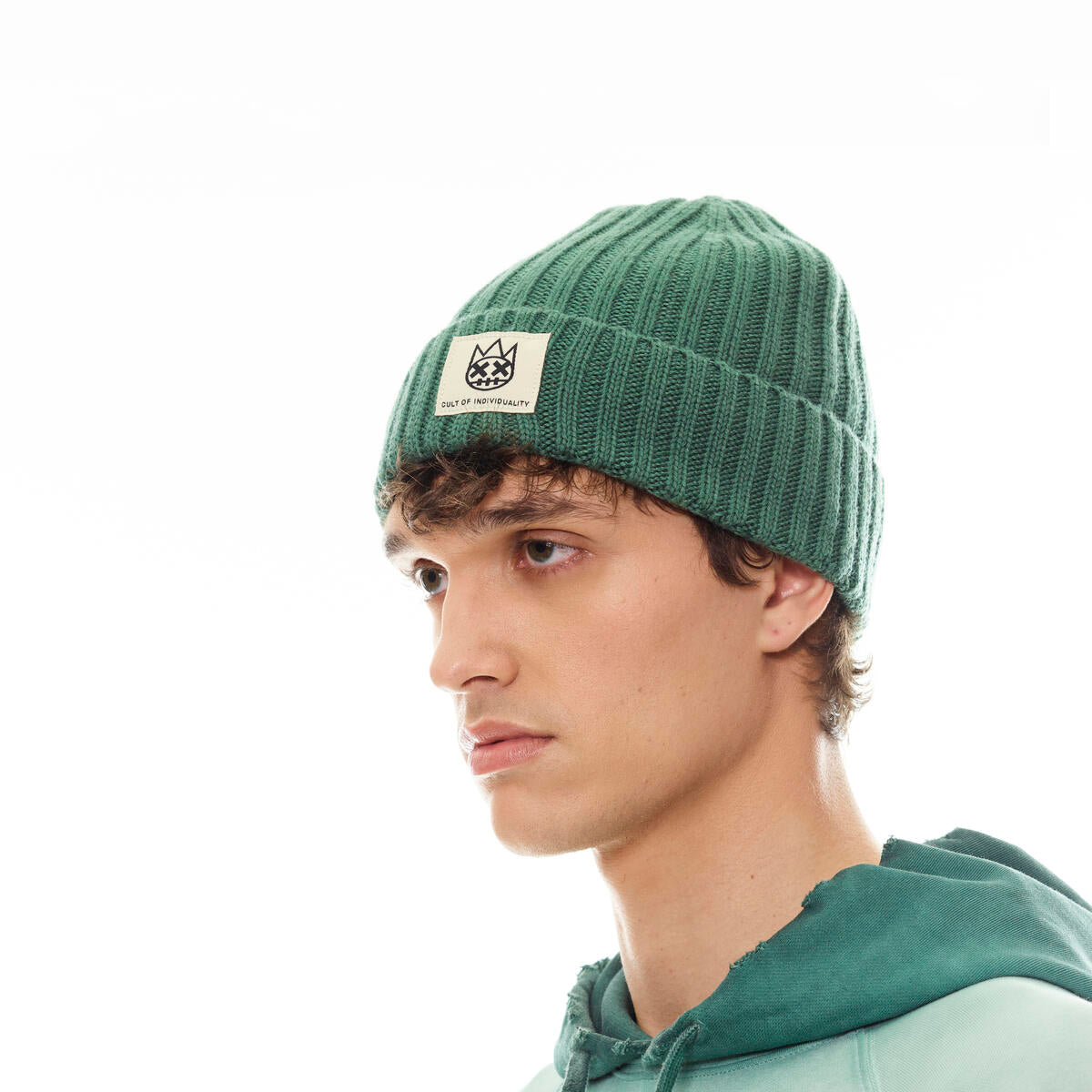 SHIMUCHAN LOGO SHIMUCHAN LOGO KNIT BEANIE (VINTAGE GREEN)