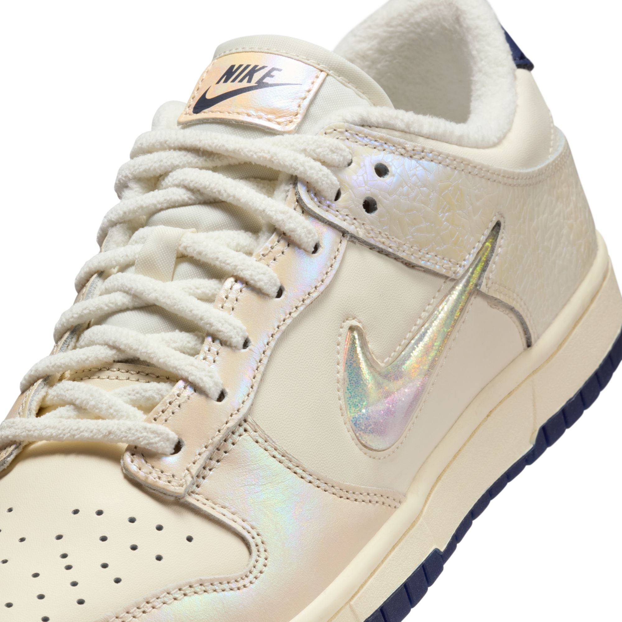 WOMENS NIKE DUNK LOW JEWEL SWOOSH (SOFT PEARL)