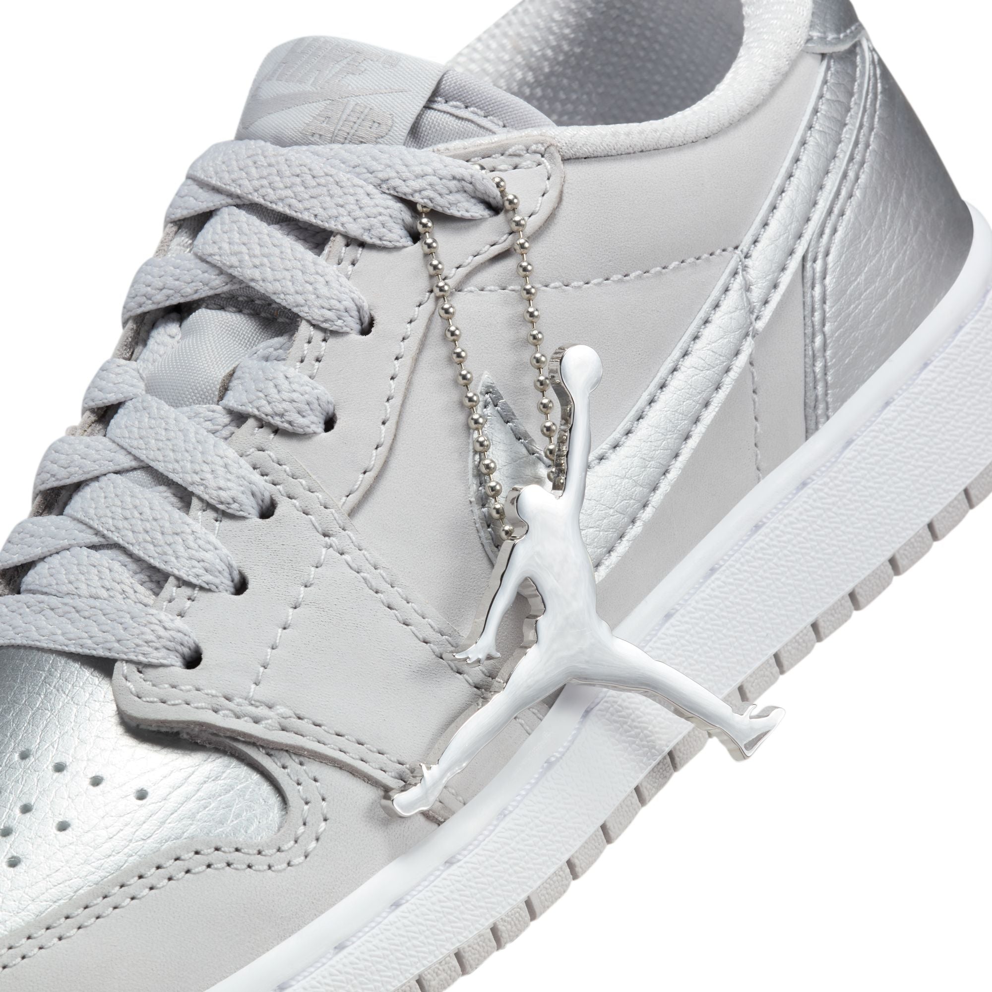 KIDS AIR JORDAN 1 RETRO LOW OG GS (METALLIC SILVER)