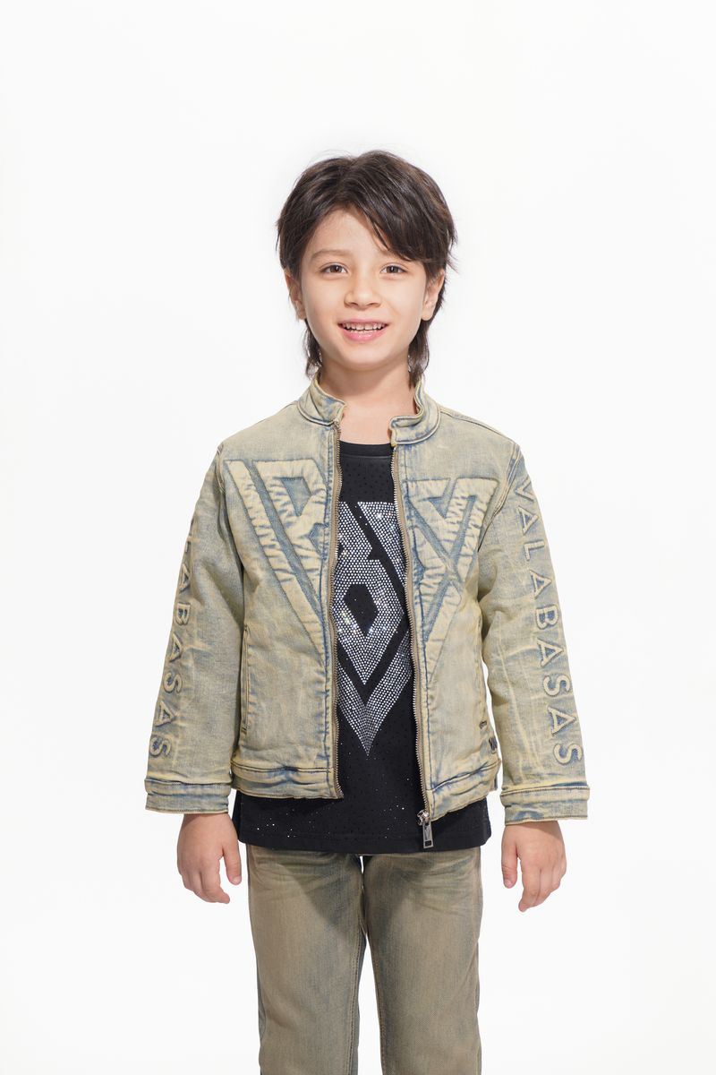KIDS VALABASAS HARLEY DENIM JACKET (LIGHT VINTAGE BLUE)