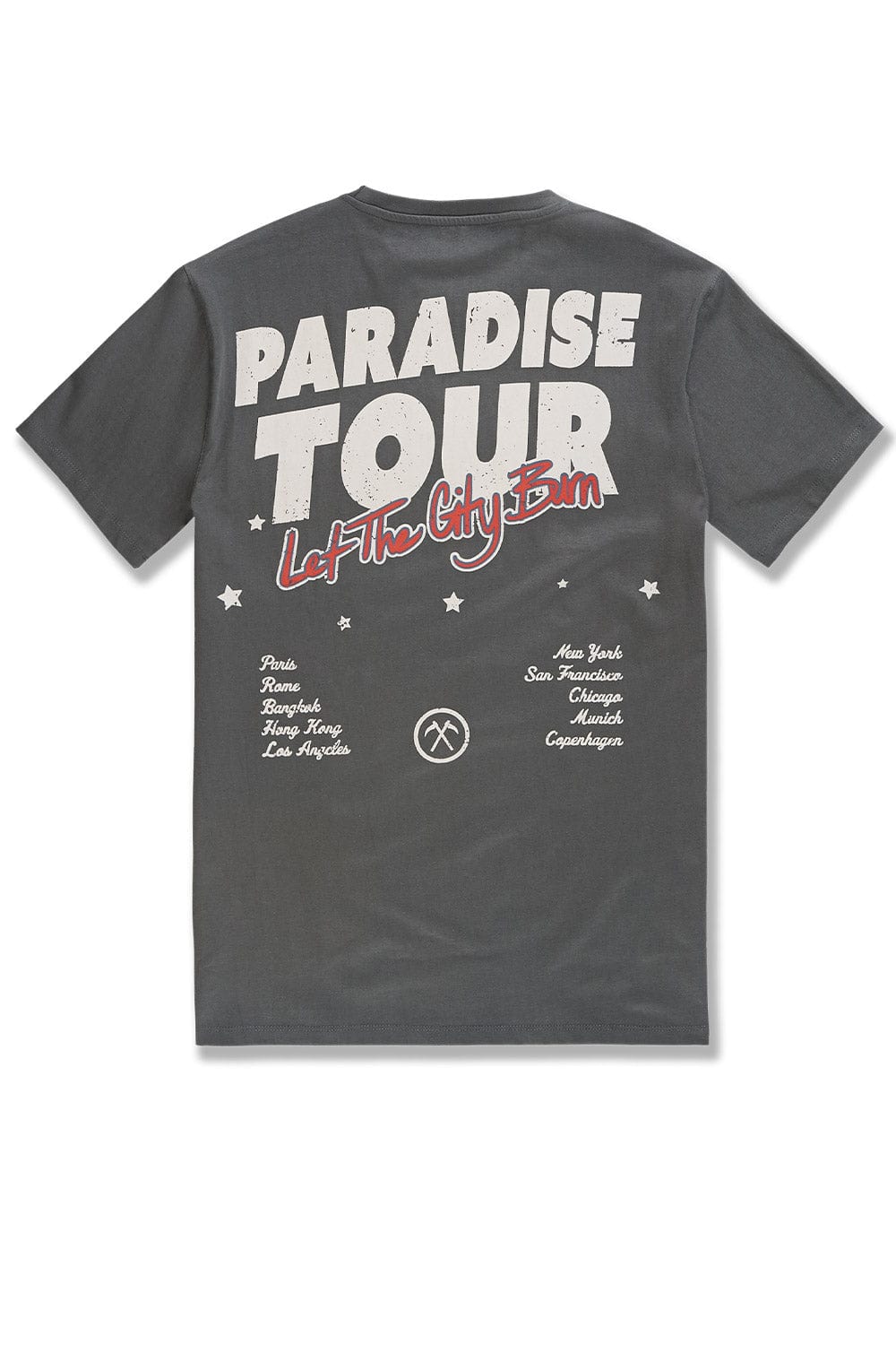 BIG MENS JORDAN CRAIG PARADISE TOUR T-SHIRT (CHARCOAL)
