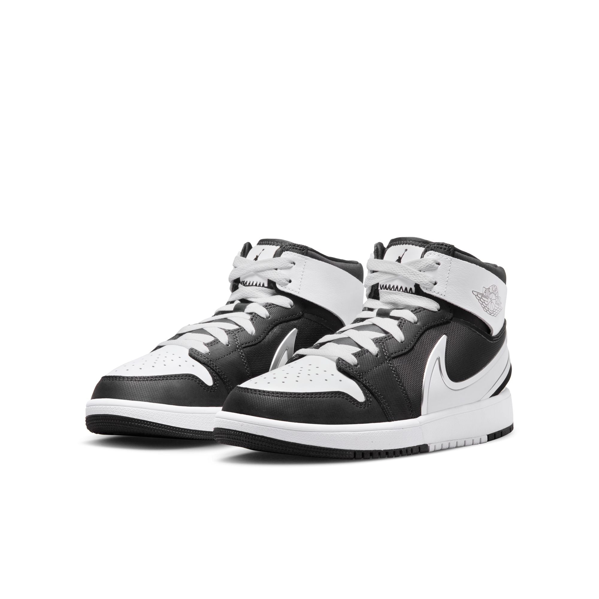 KIDS JORDAN 1 MID RM EASYON GS (BLACK/WHITE)