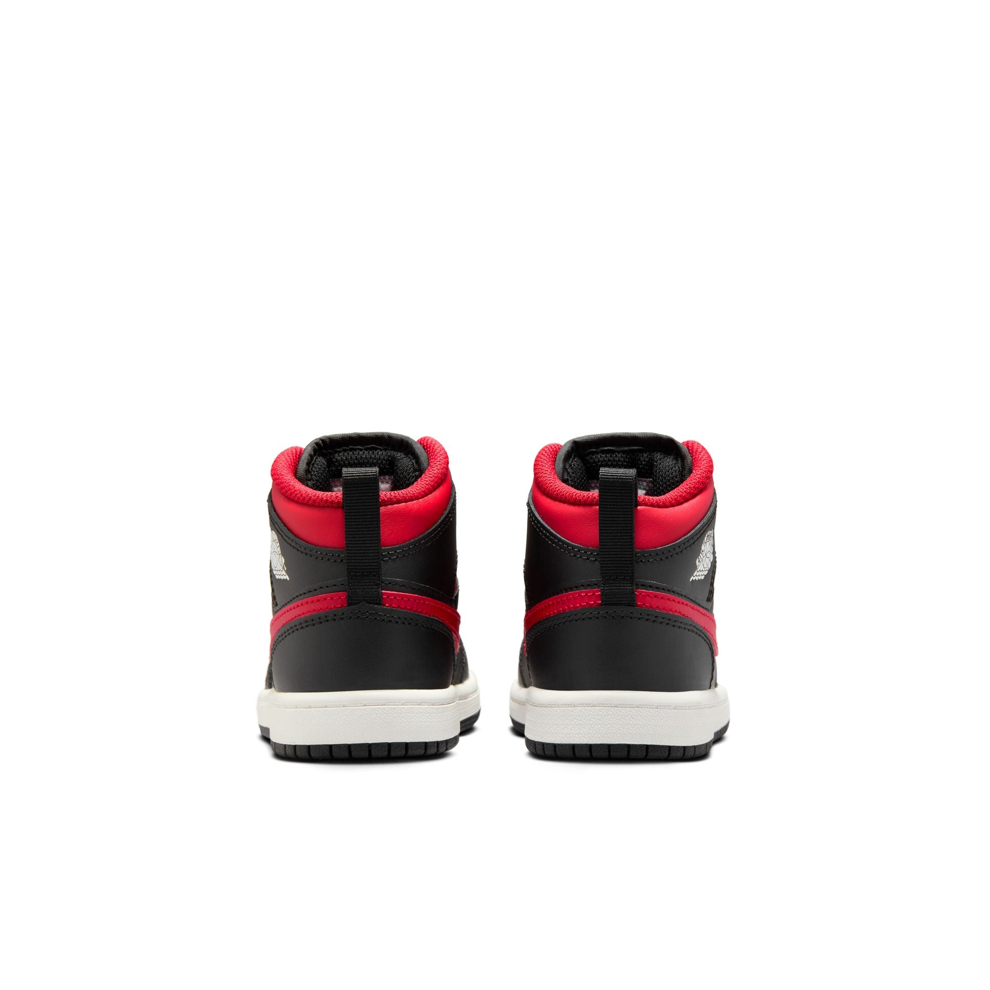 KIDS JORDAN 1 MID PS (BLACK/VARSITY RED/SUMMIT WHITE)