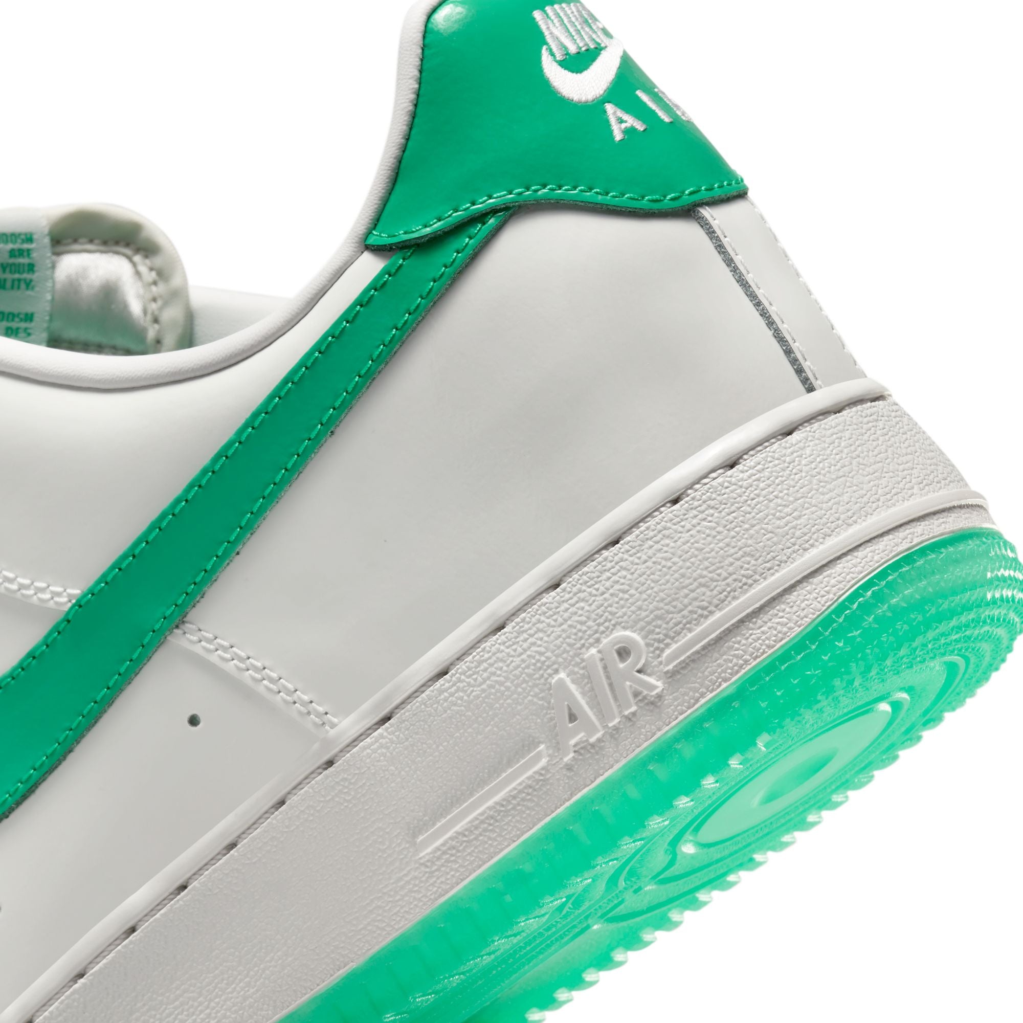 MENS NIKE AIR FORCE 1 LOW (PLATINUM TINT/STADIUM GREEN)