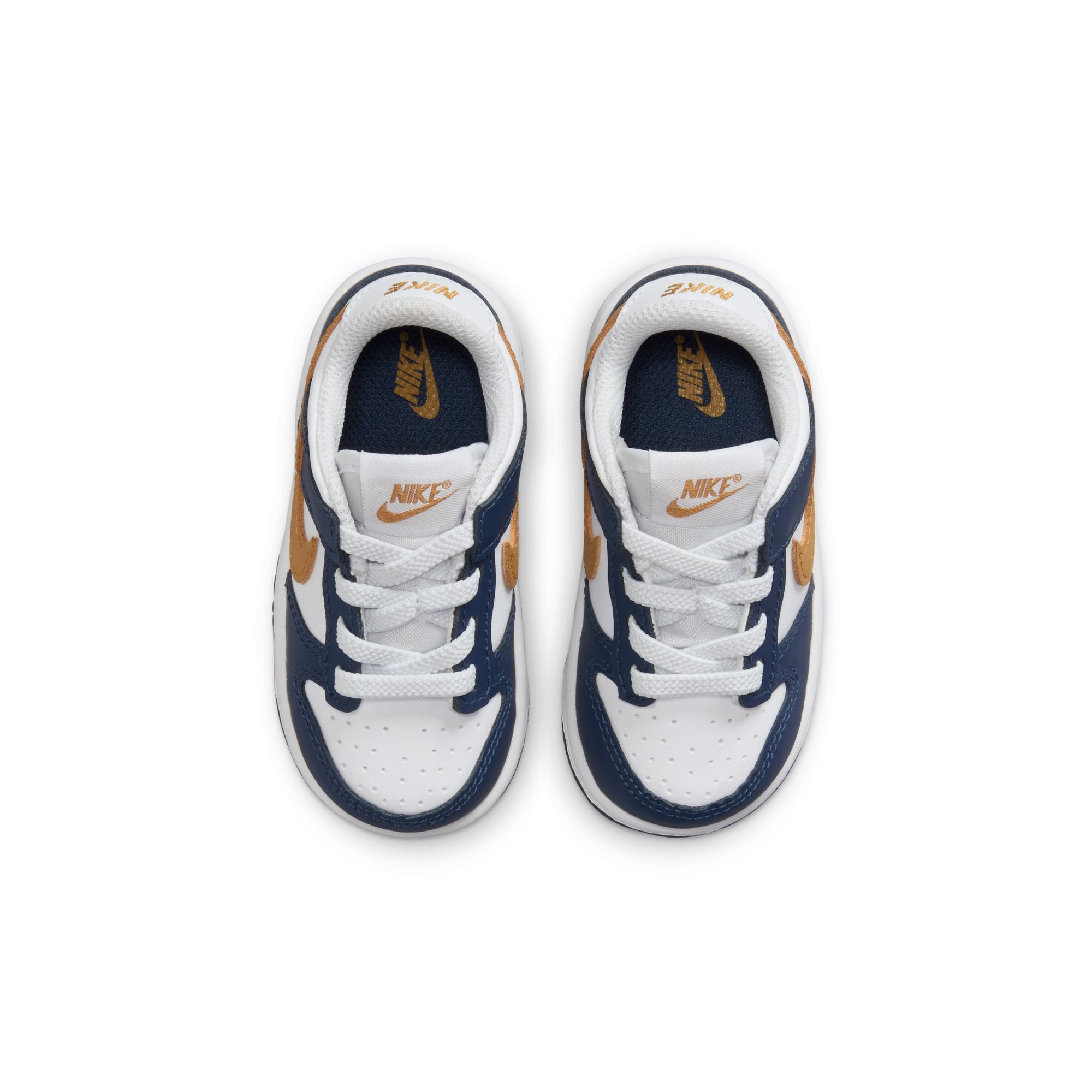 KIDS NIKE DUNK LOW TD (WHITE/WHEAT/MIDNIGHT NAVY)