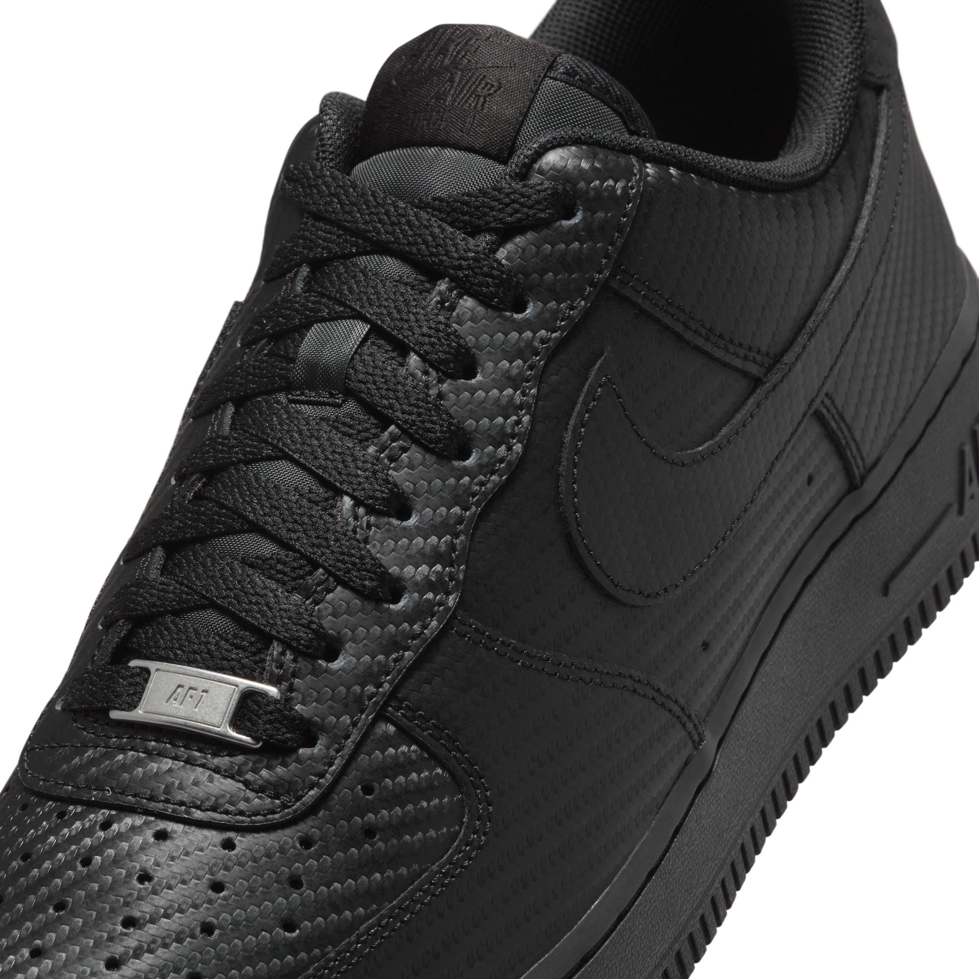 MENS NIKE AIR FORCE 1 '07 LOW (BLACK CARBON FIBER)