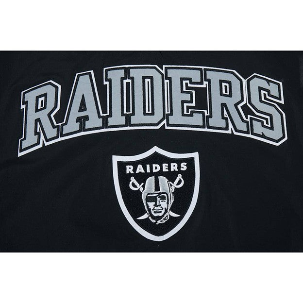 MENS PRO STANDARD LAS VEGAS RAIDERS PRE GAME 1/4 ZIP WIND JACKET (BLACK)