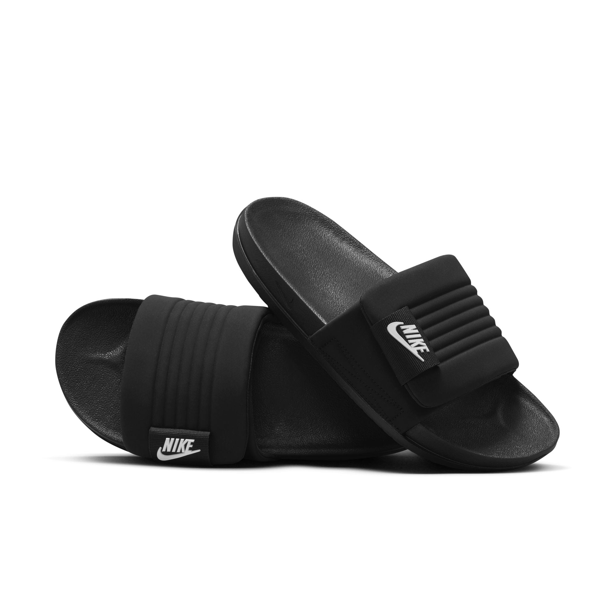 MENS NIKE OFFCOURT ADJUST SLIDE (BLACK/WHITE)