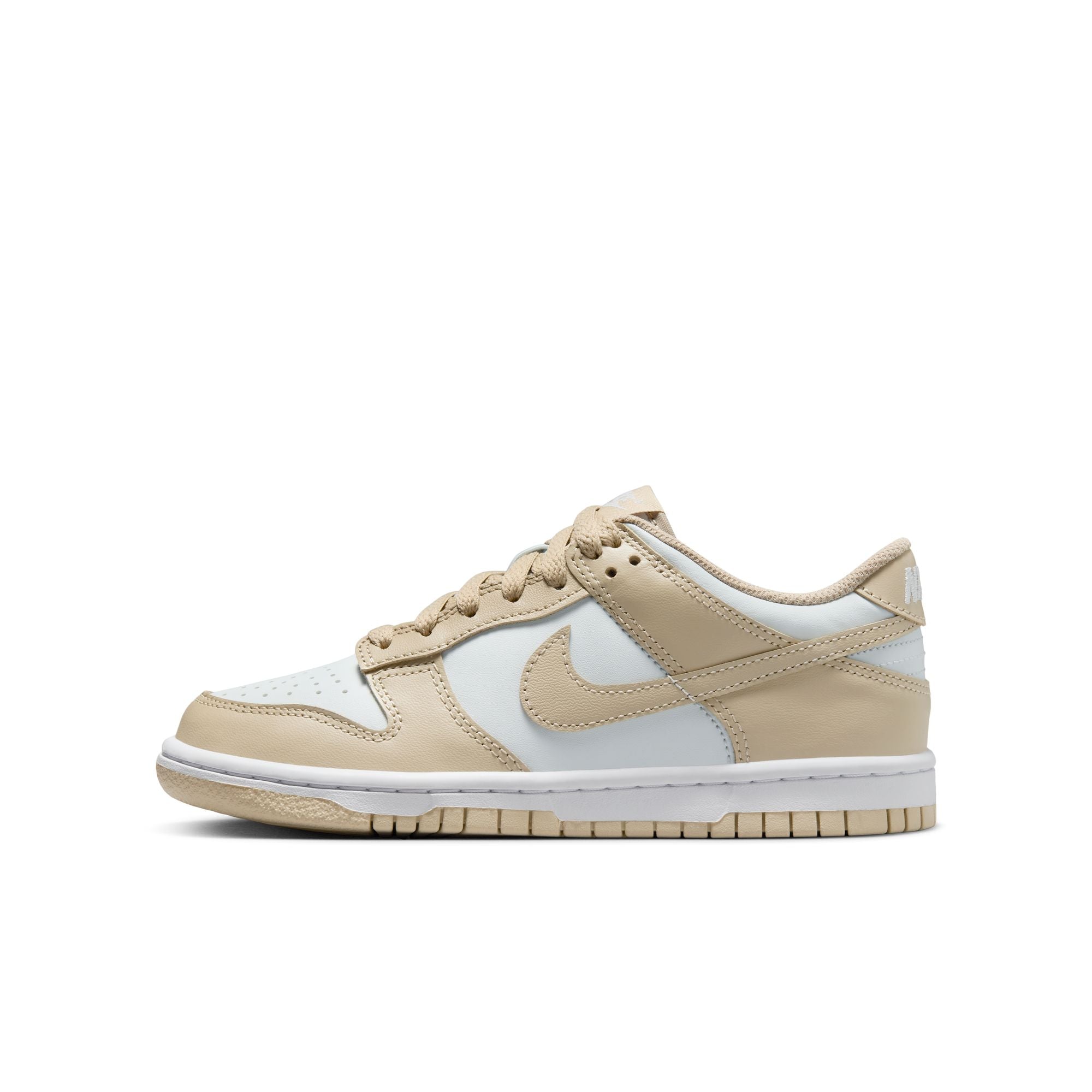 KIDS NIKE DUNK LOW GS (DESERT KHAKI/PURE PLATINUM)