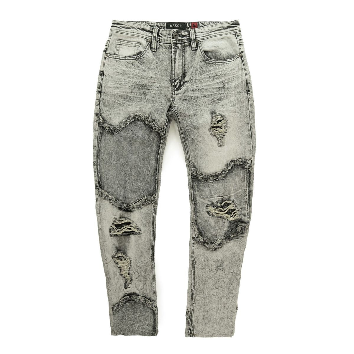 MENS MAKOBI MORADI STACKED JEAN (GREY WASH)