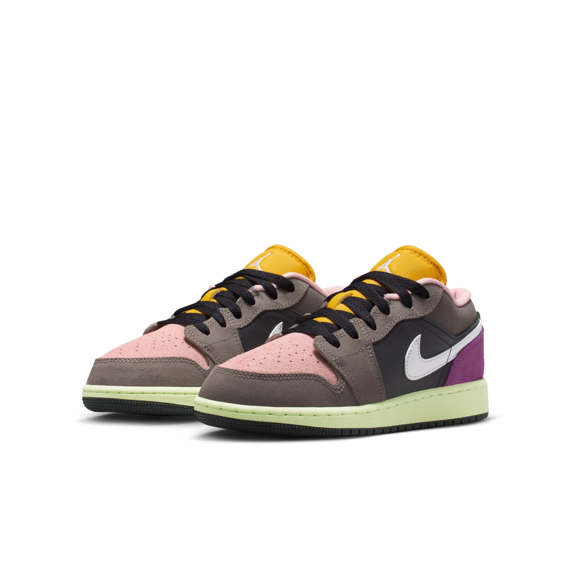 KIDS AIR JORDAN 1 LOW SE GS (OIL GREY/WHITE/CAVE STONE/ARCTIC PUNCH)