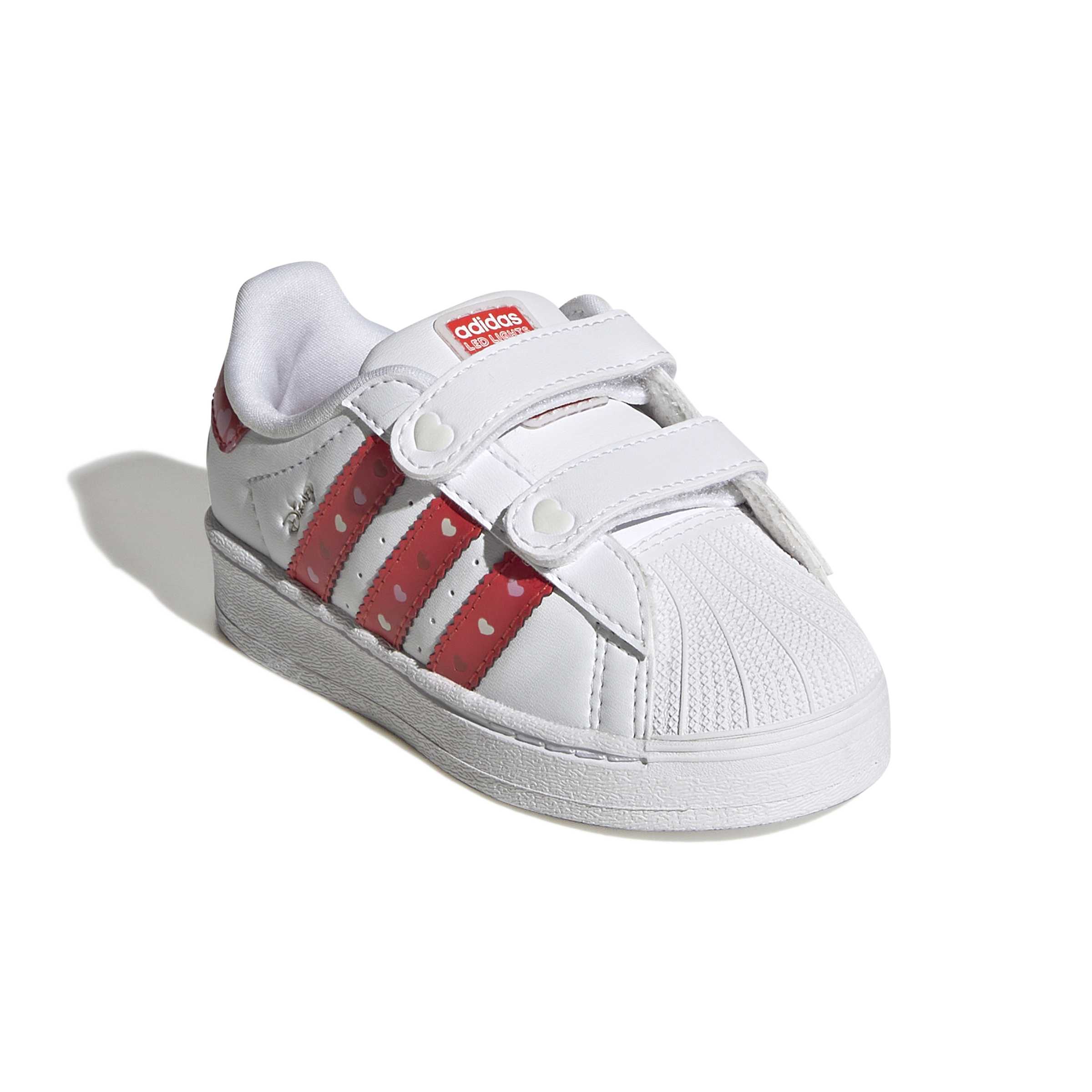 KIDS ADIDAS DISNEY SUPERSTAR LED LIGHTS COMFORT CLOSURE INF (CORE BLACK / BRIGHT RED / CLOUD WHITE)