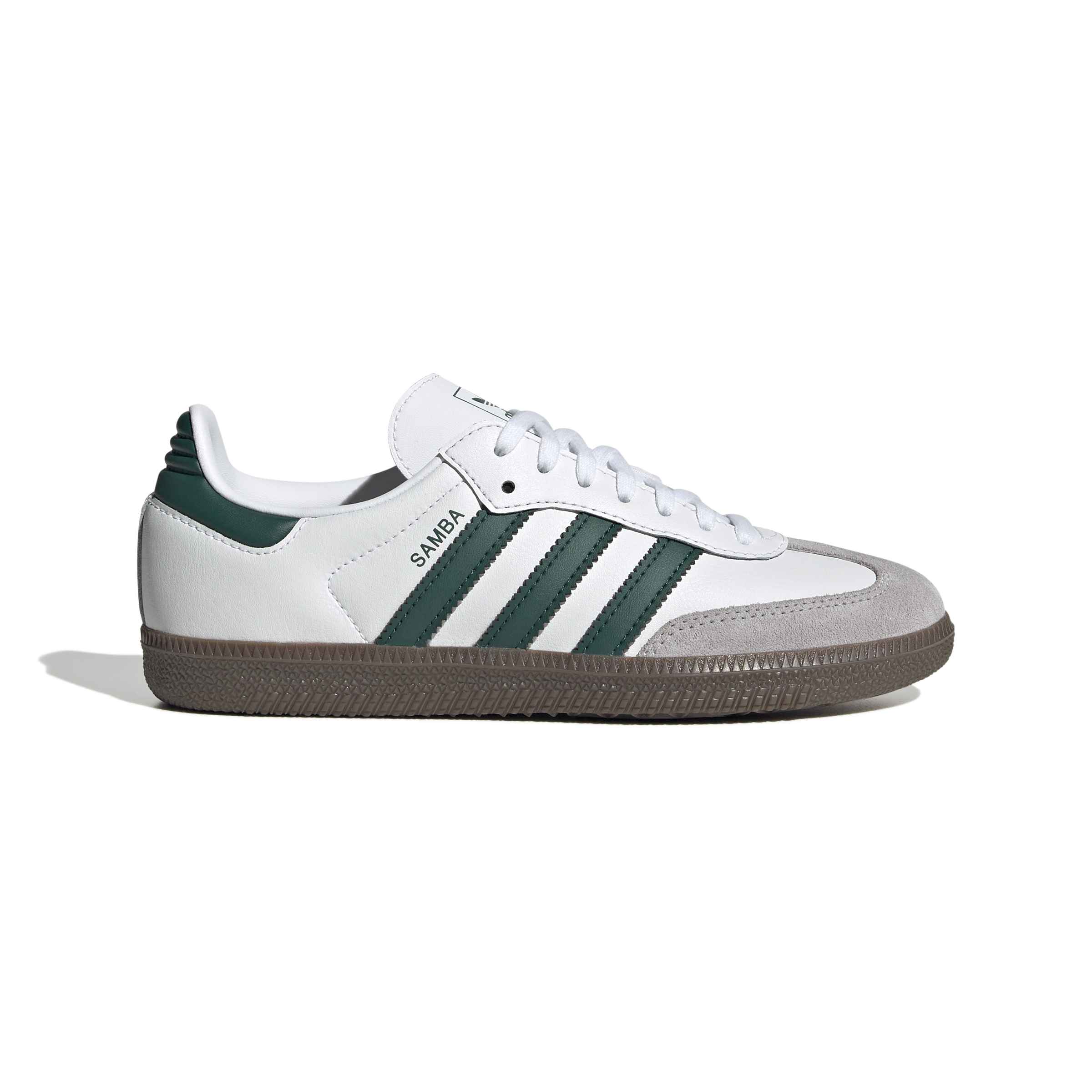 KIDS ADIDAS SAMBA J (WHITE/GREEN/GUM)