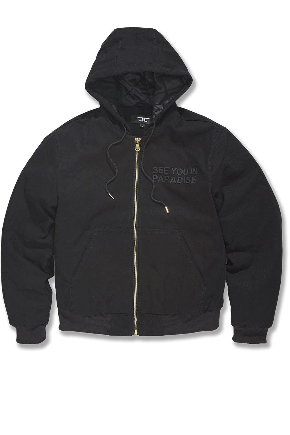 BIG MENS JORDAN CRAIG SEE YOU IN PARADISE HOODED WORK JACKET (BLACK)