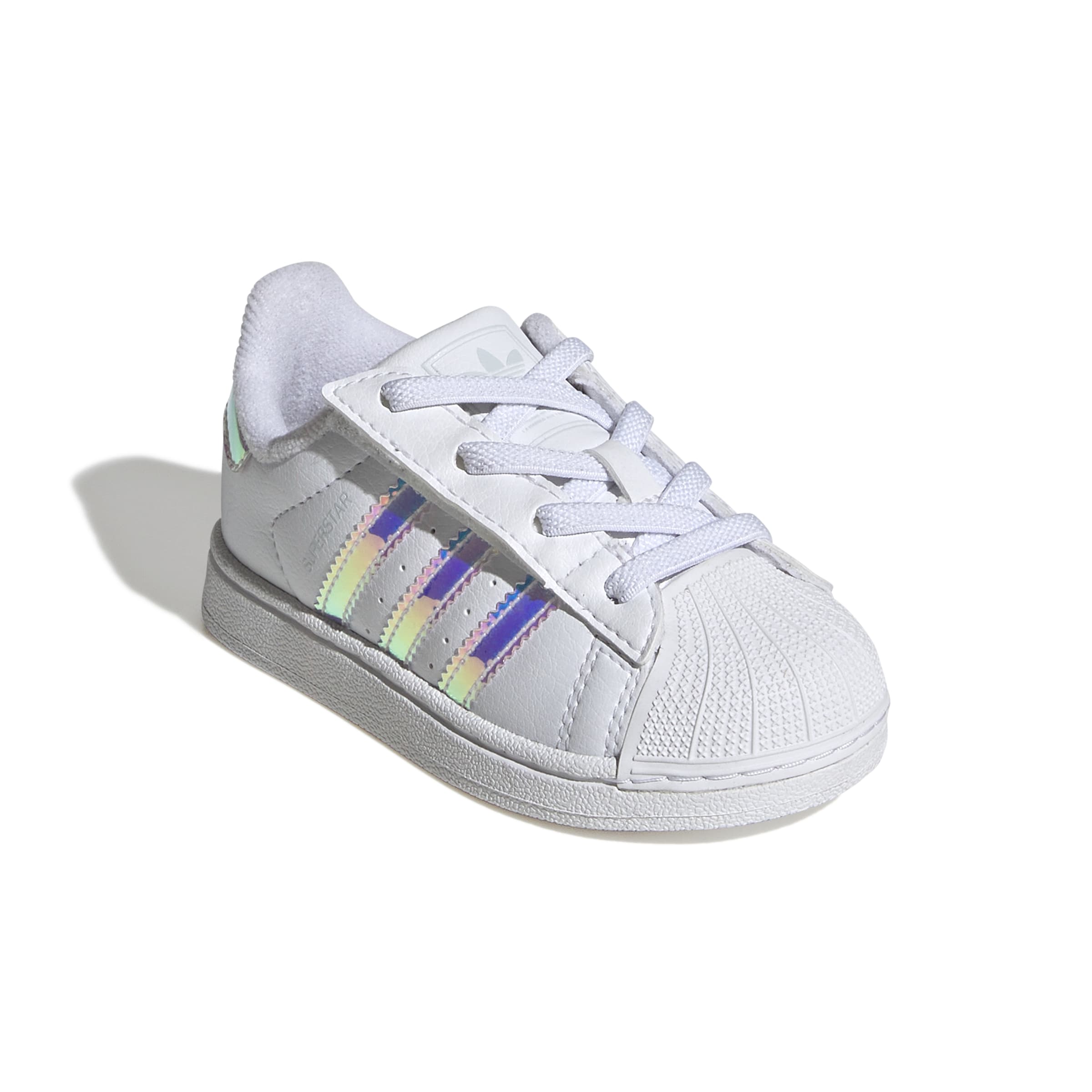 KIDS ADIDAS SUPERSTAR II COMFORT CLOSURE ELASTIC LACE (CLOUD WHITE / SUPPLIER COLOUR / HALO BLUE)