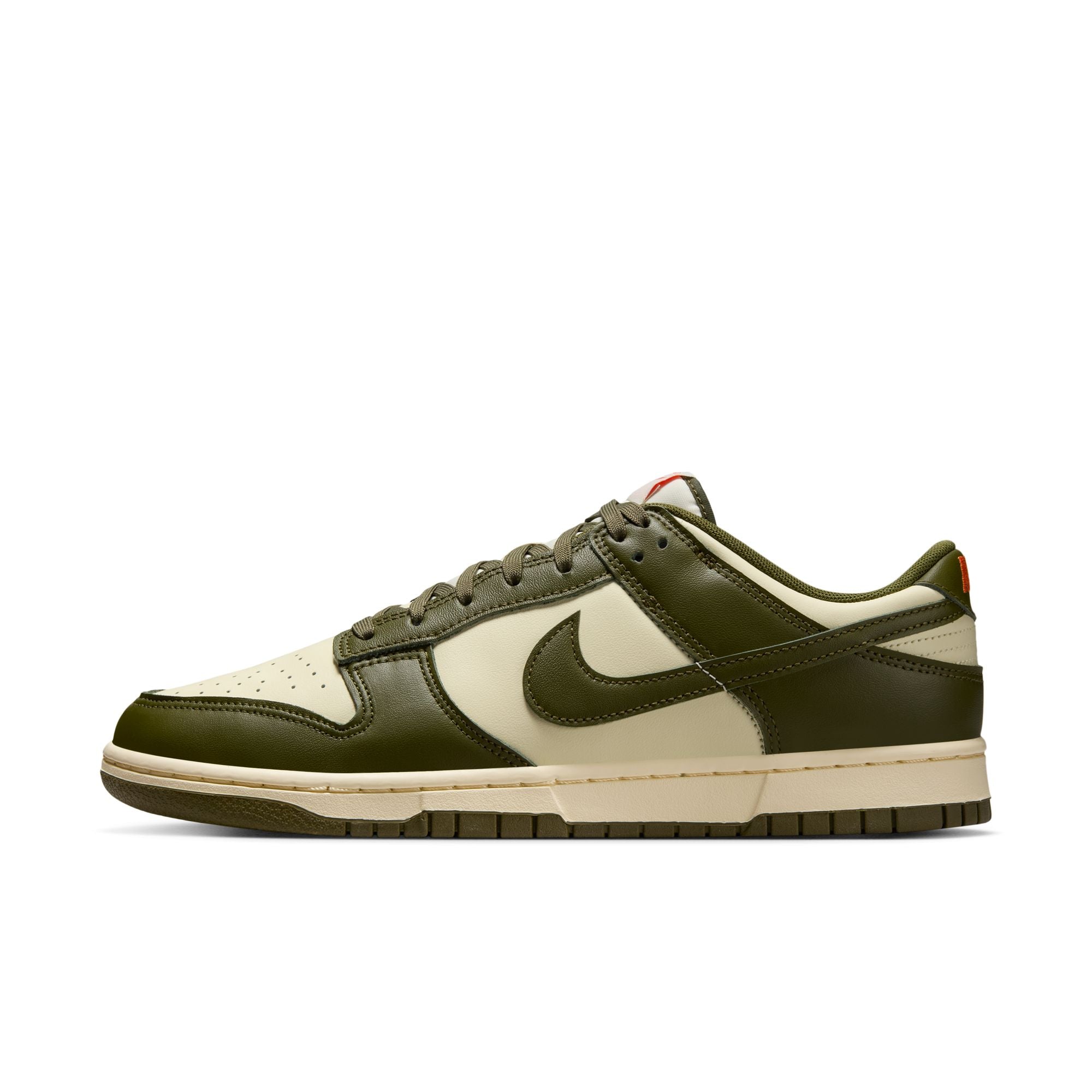 MENS NIKE DUNK LOW RETRO (COCONUT MILK/ROUGH GREEN/ELECTRO ORANGE)