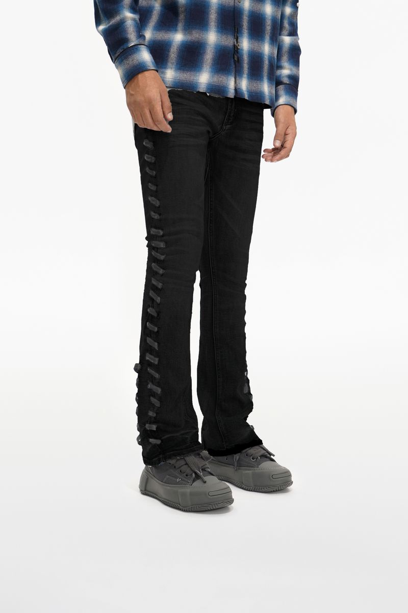 MENS VALABASAS RIPCORD - 33'' INSEAM-STACKED JEAN (BLACK)