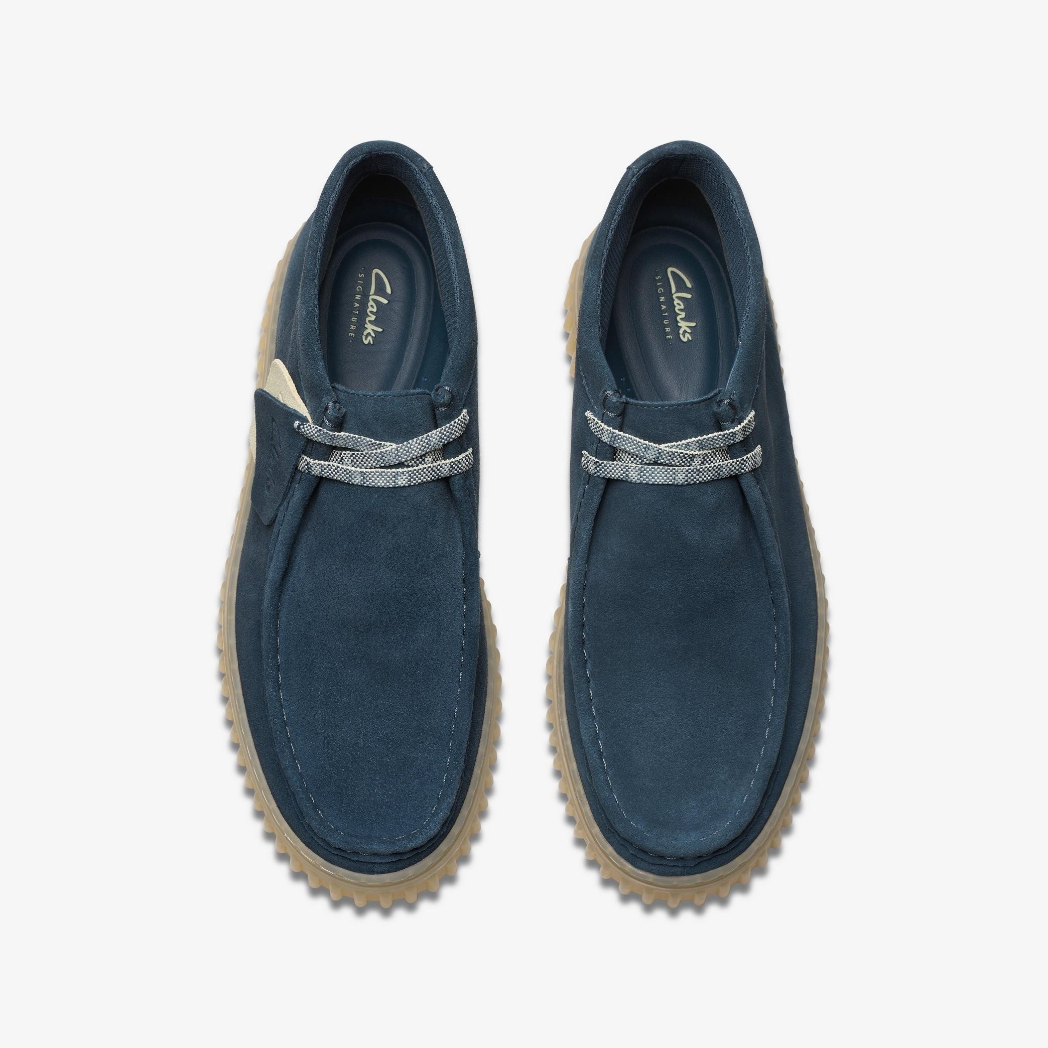 MENS CLARKS TORHILL HI (BLUE SUEDE)