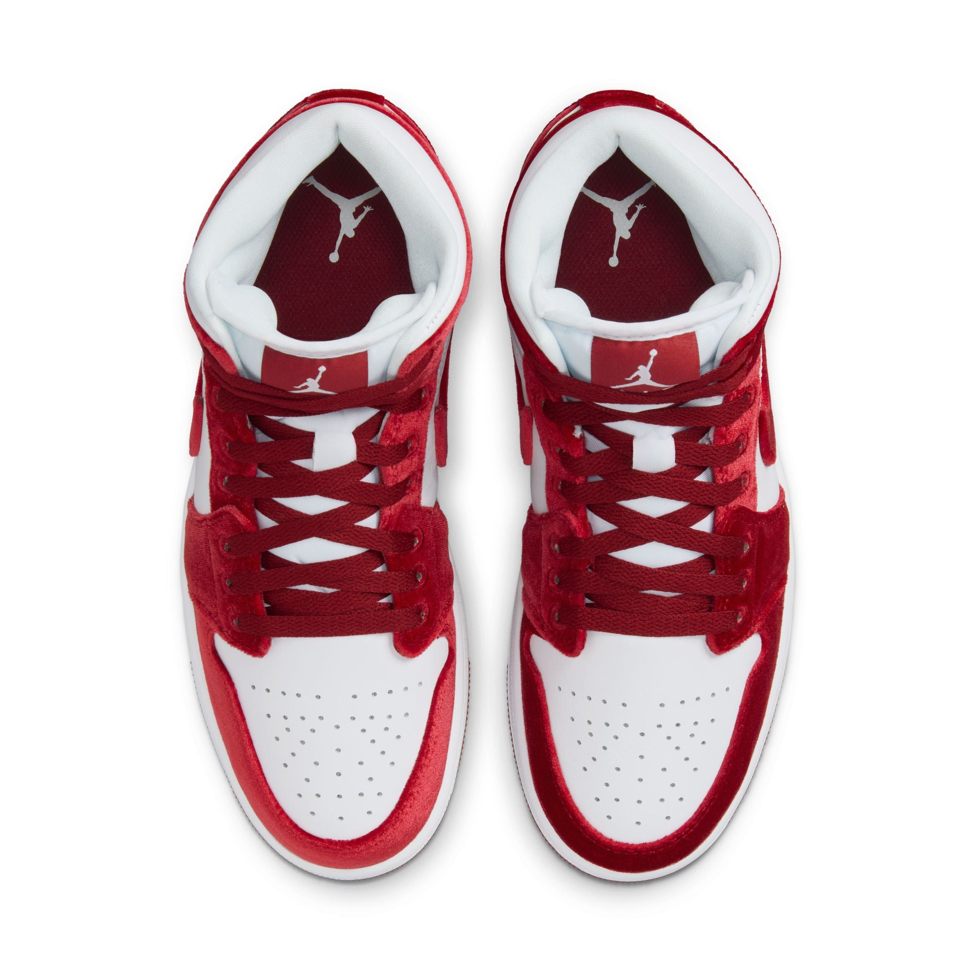 WOMENS AIR JORDAN 1 MID SE RED VELVET